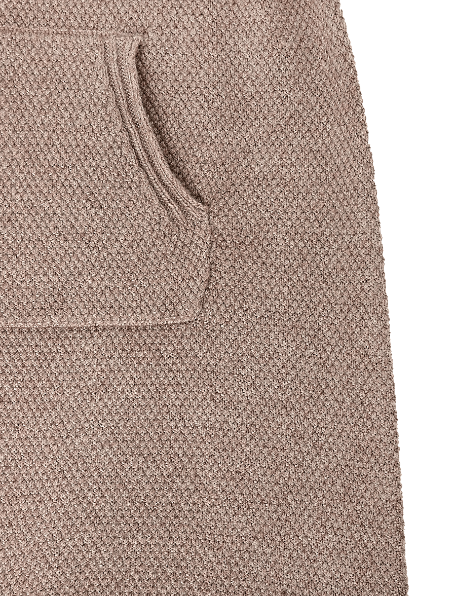 Mango - Long knitted dungarees - byxdress - medium brown - 4