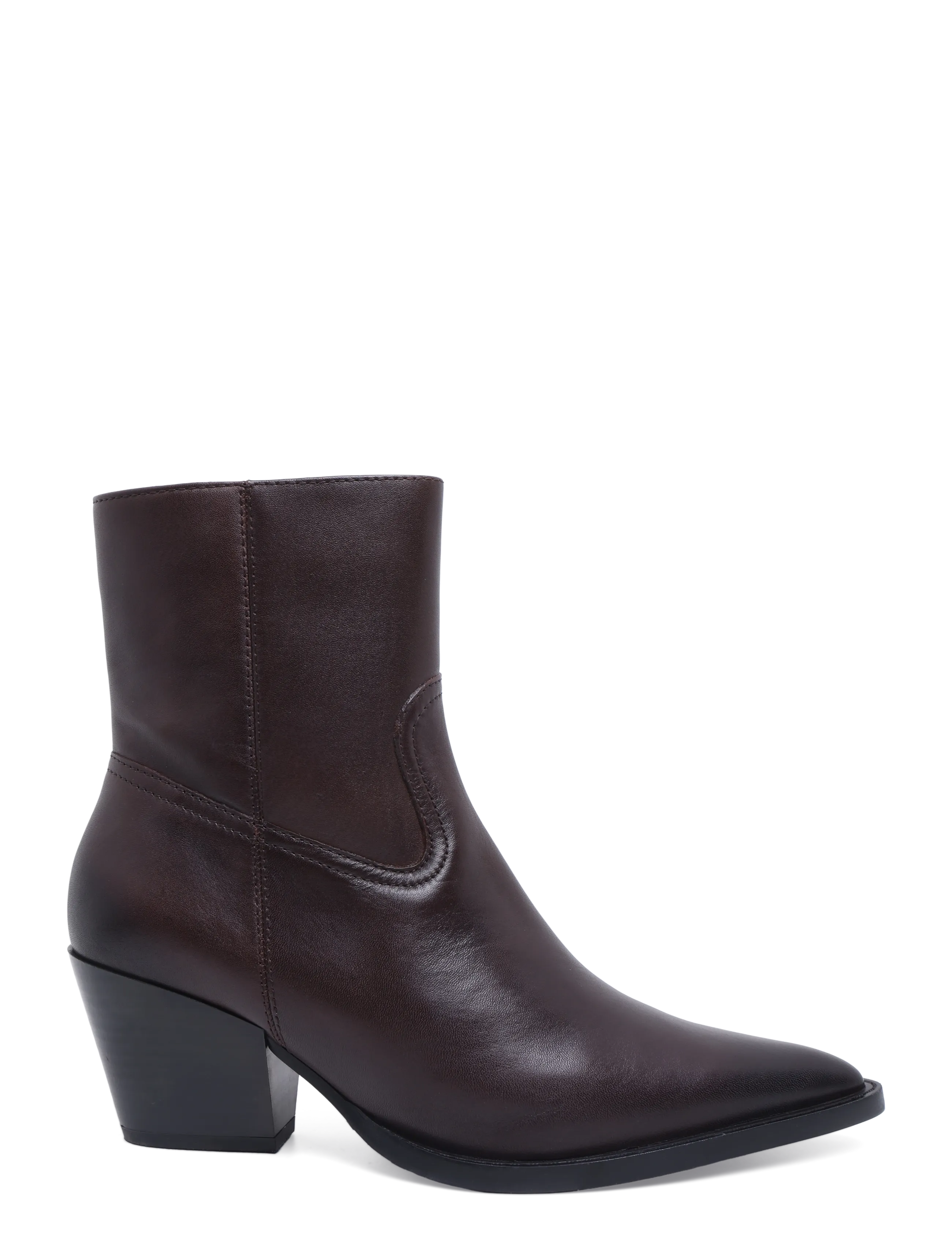 Mango - Leather pointed ankle boots - dark brown - 2