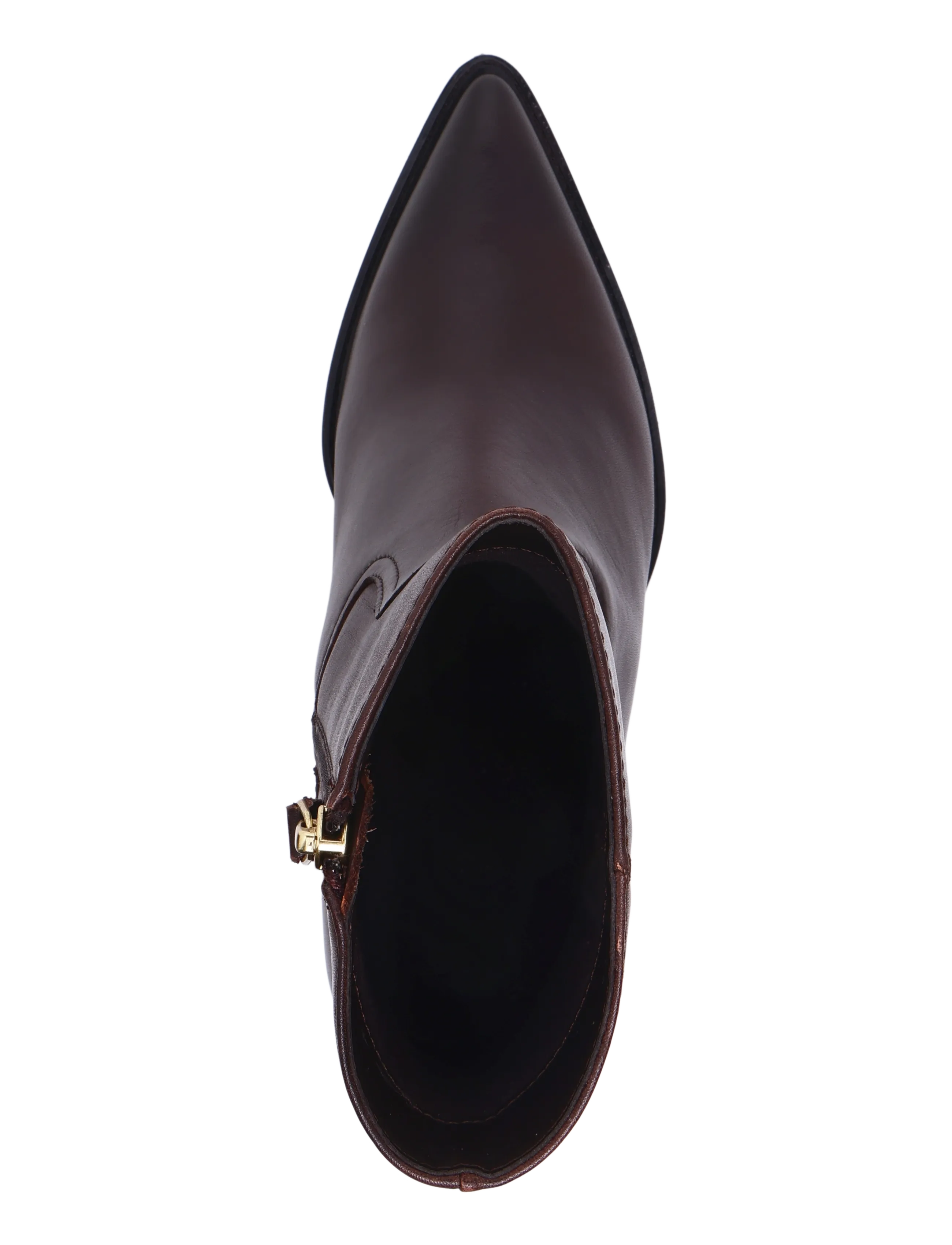 Mango - Leather pointed ankle boots - dark brown - 3