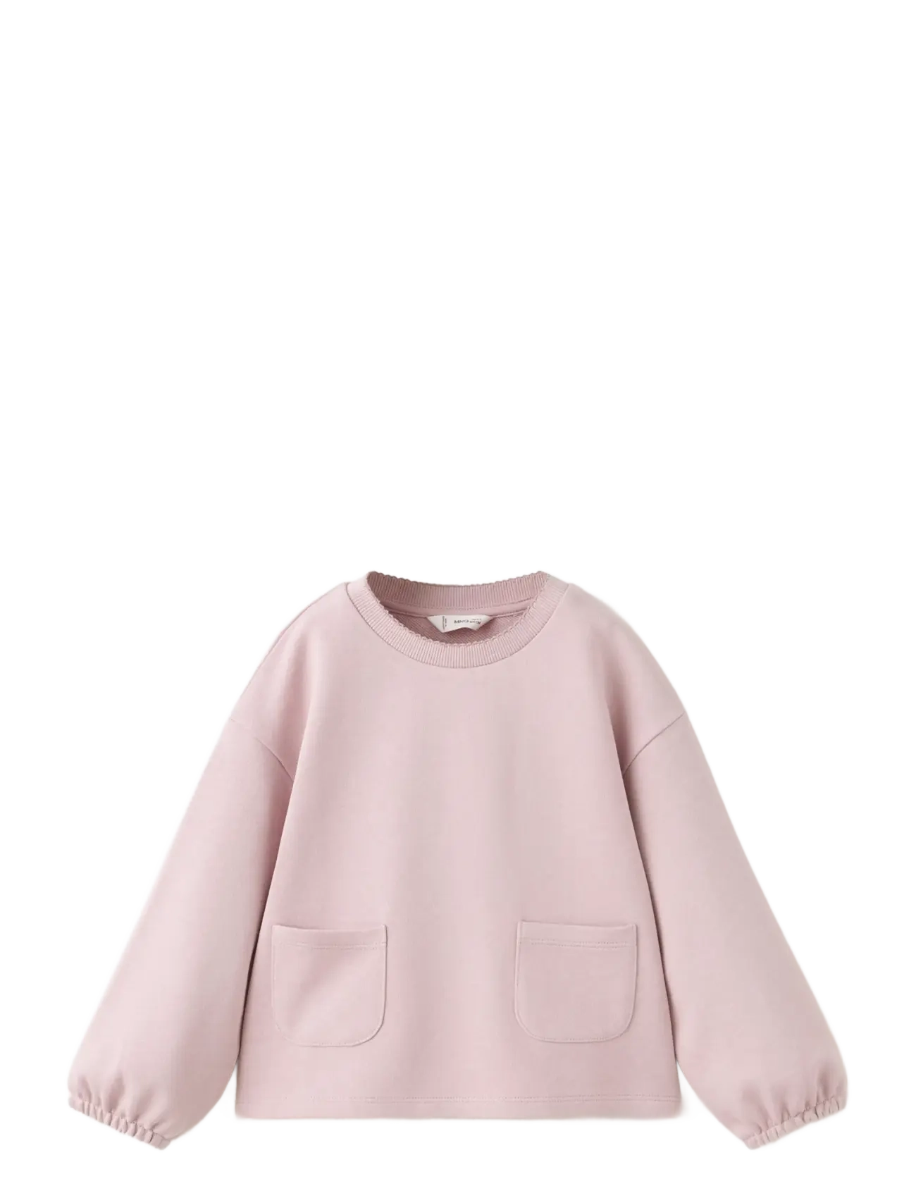 Mango Cotton sweatshirt with pockets - Sweatshirts - PINK / pink/rose