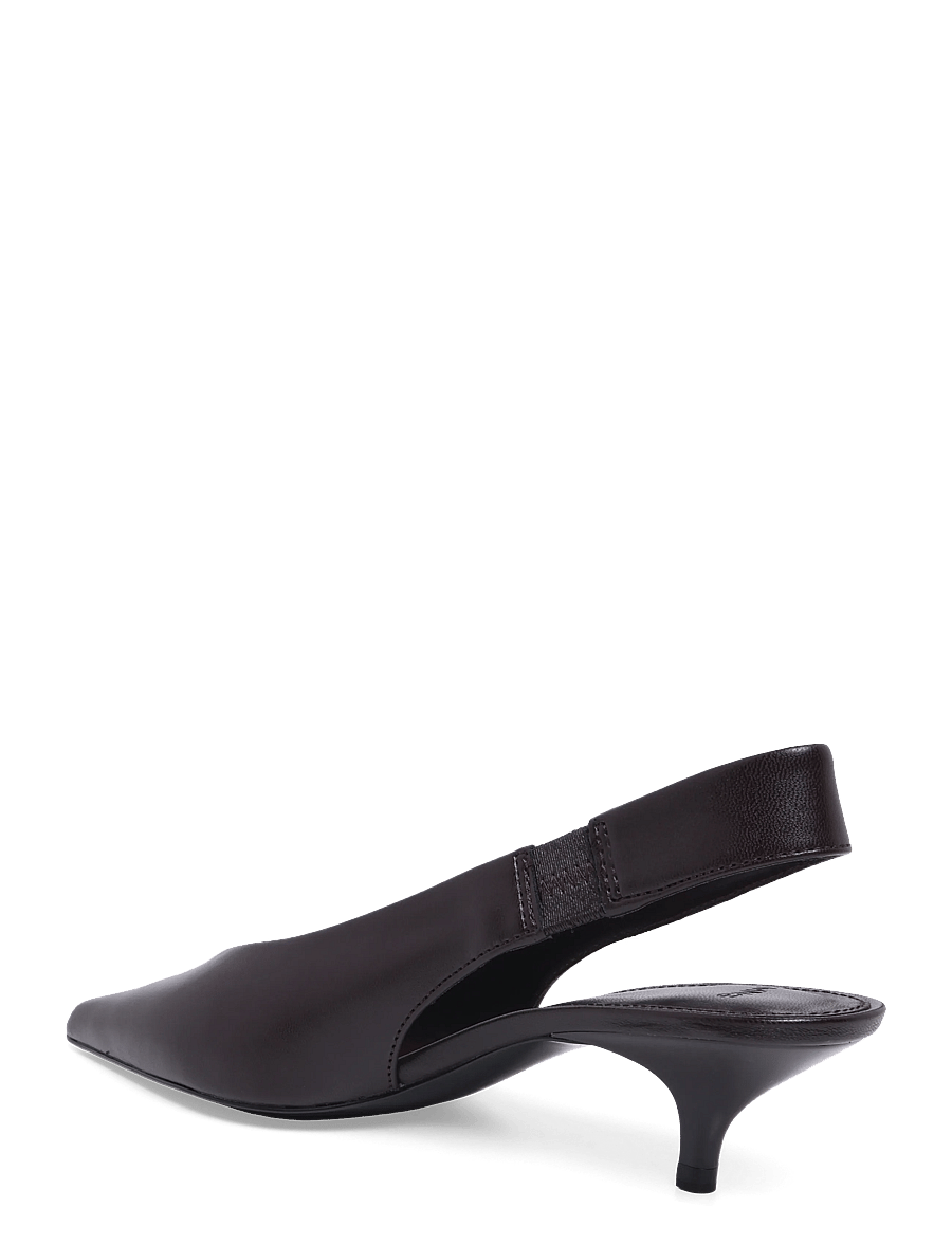 Mango - Kitten heel pointed toe shoe - slingbacks med hæle - dark brown - 1