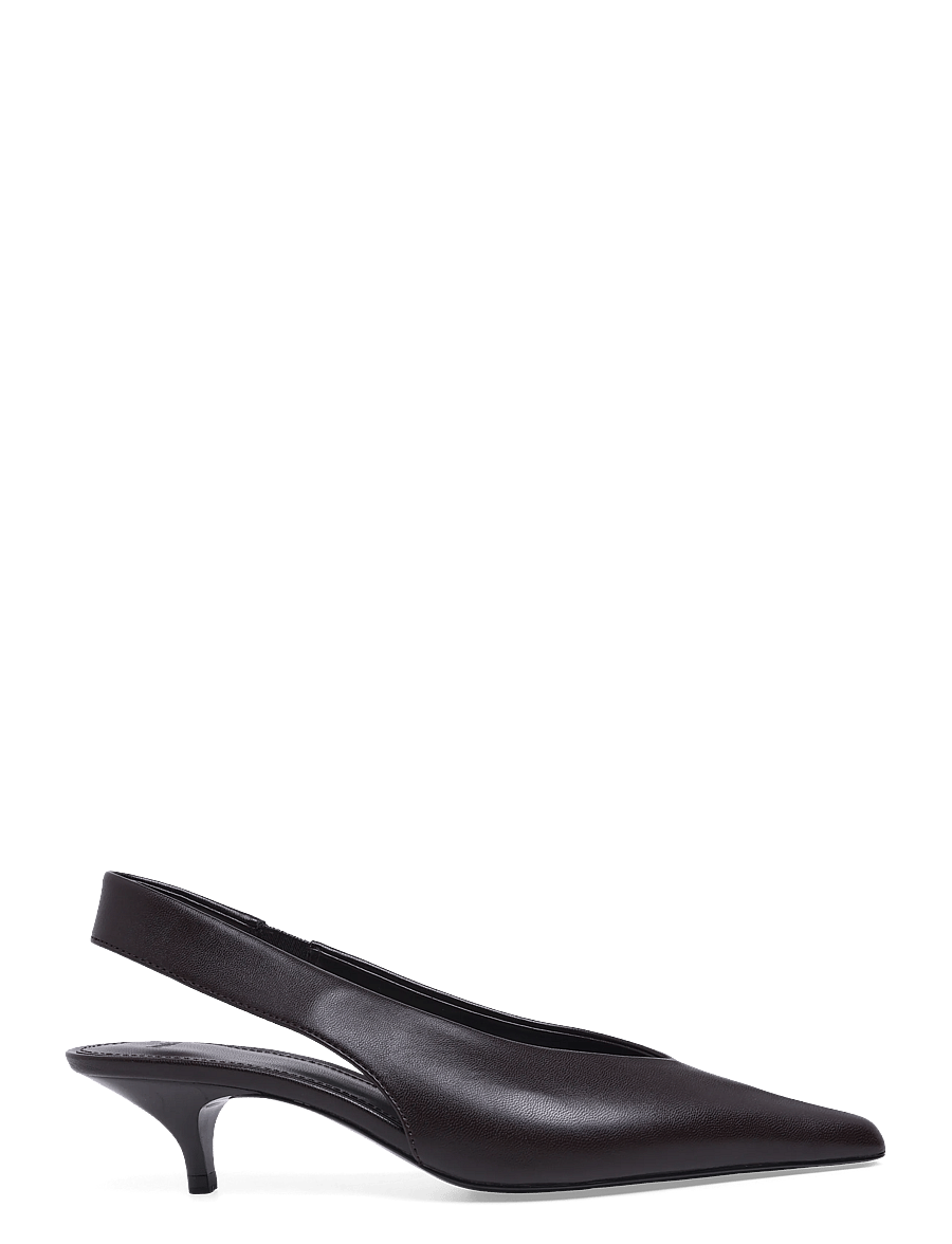 Mango - Kitten heel pointed toe shoe - slingbacks med hæle - dark brown - 2