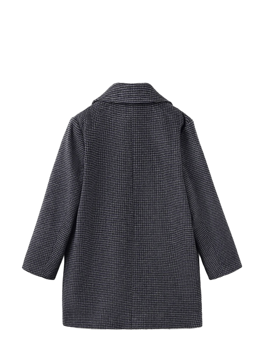 Mango - Long houndstooth coat - rockar & kappor - dark brown - 1