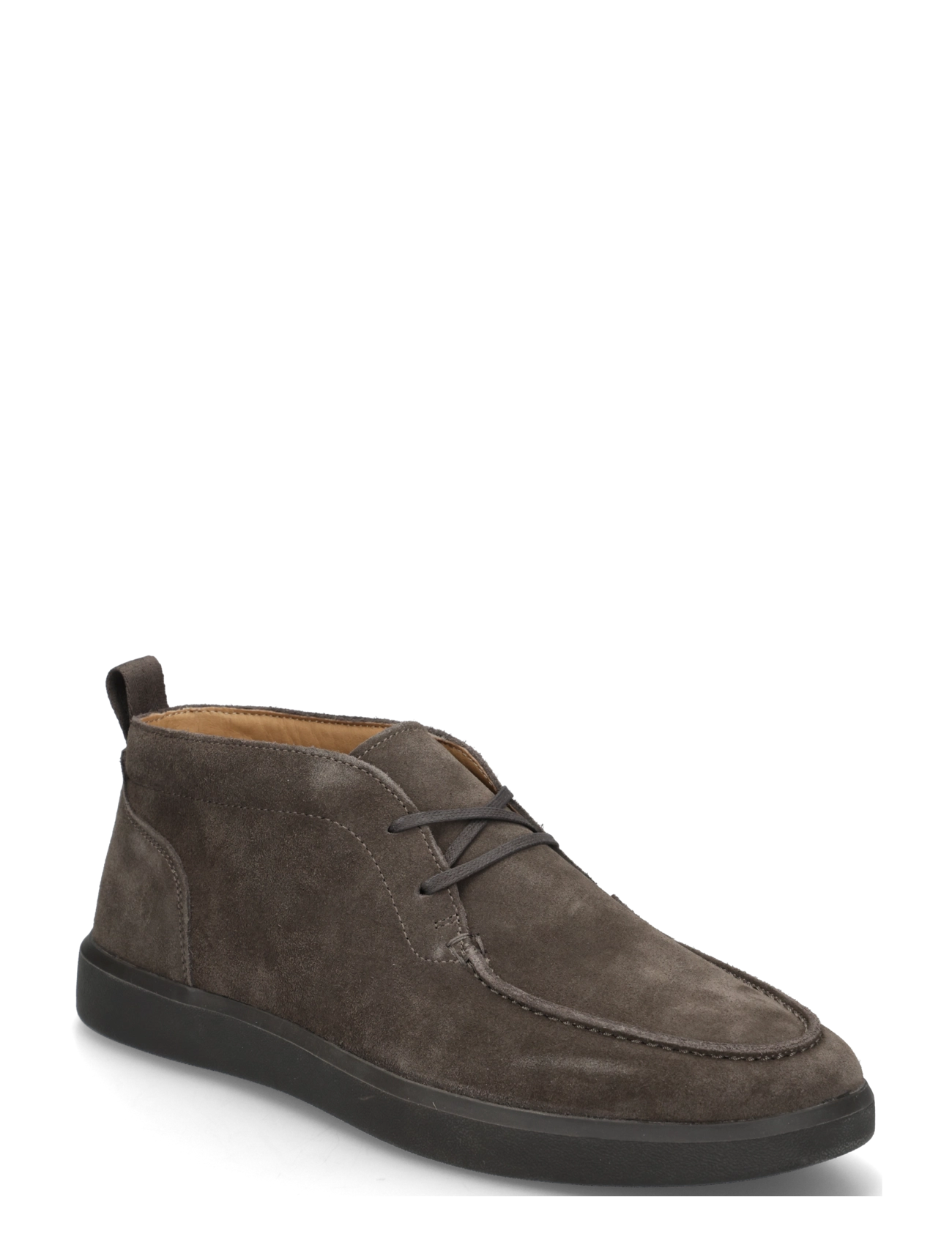Mango Suede Leather Ankle Boots, 46, Grey, Støvler > Snørestøvler, Herre