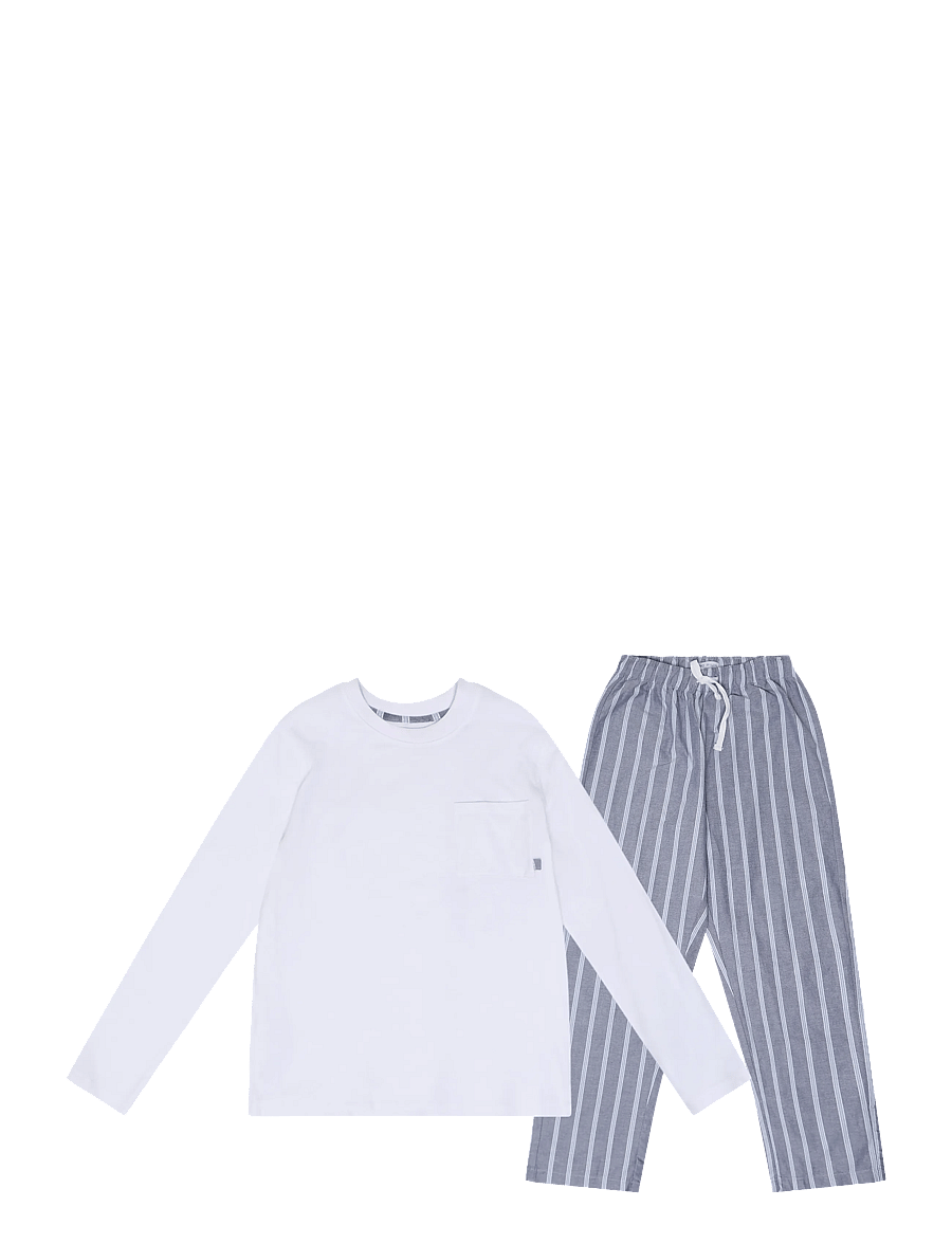 Mango - Striped pyjama set - pyjamasset - white - 0