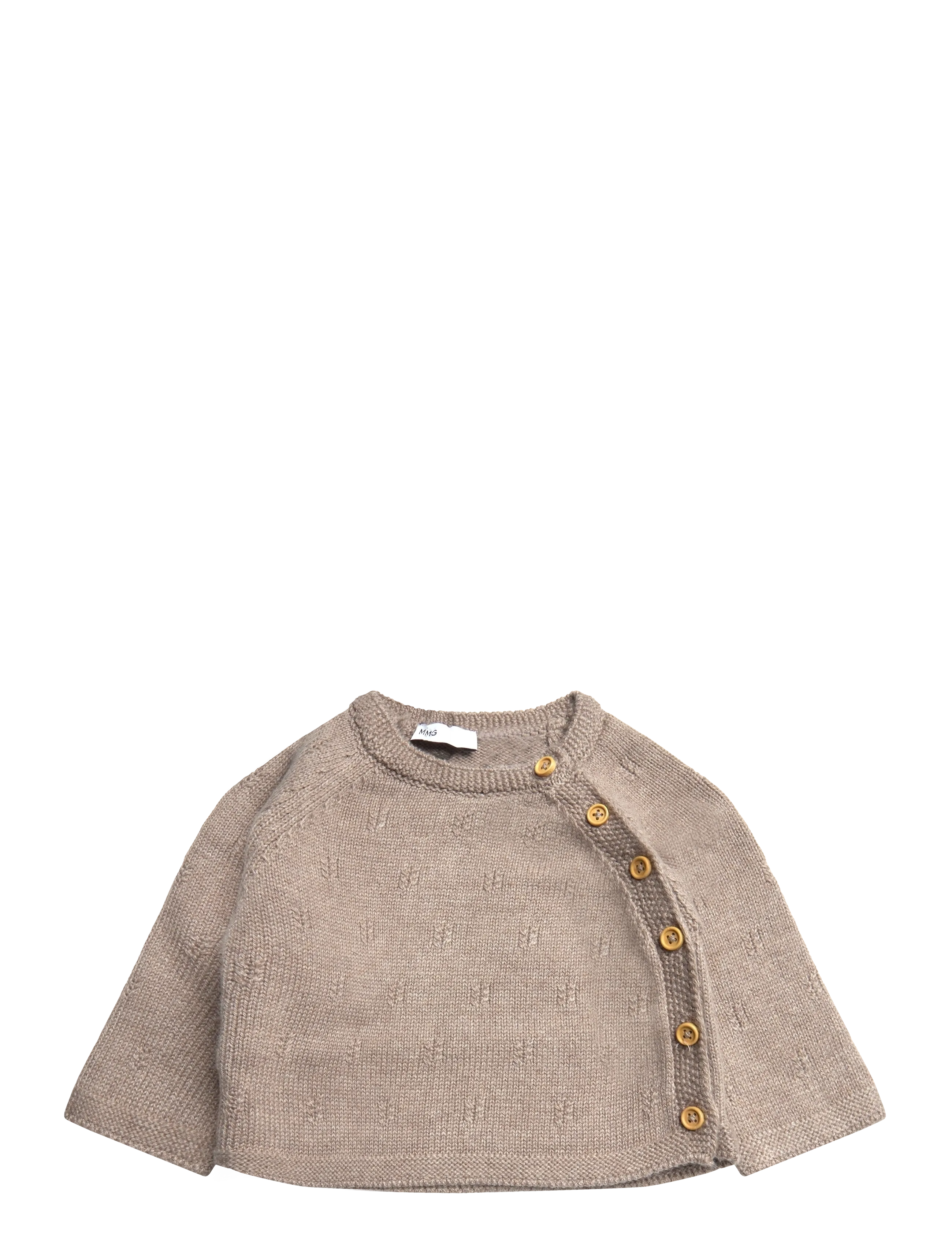 Mango Buttoned knit sweater - Strik - MEDIUM BROWN / brown