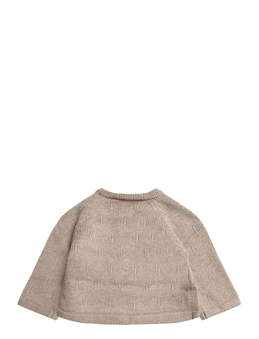 Mango - Buttoned knit sweater - trøjer - medium brown - 1
