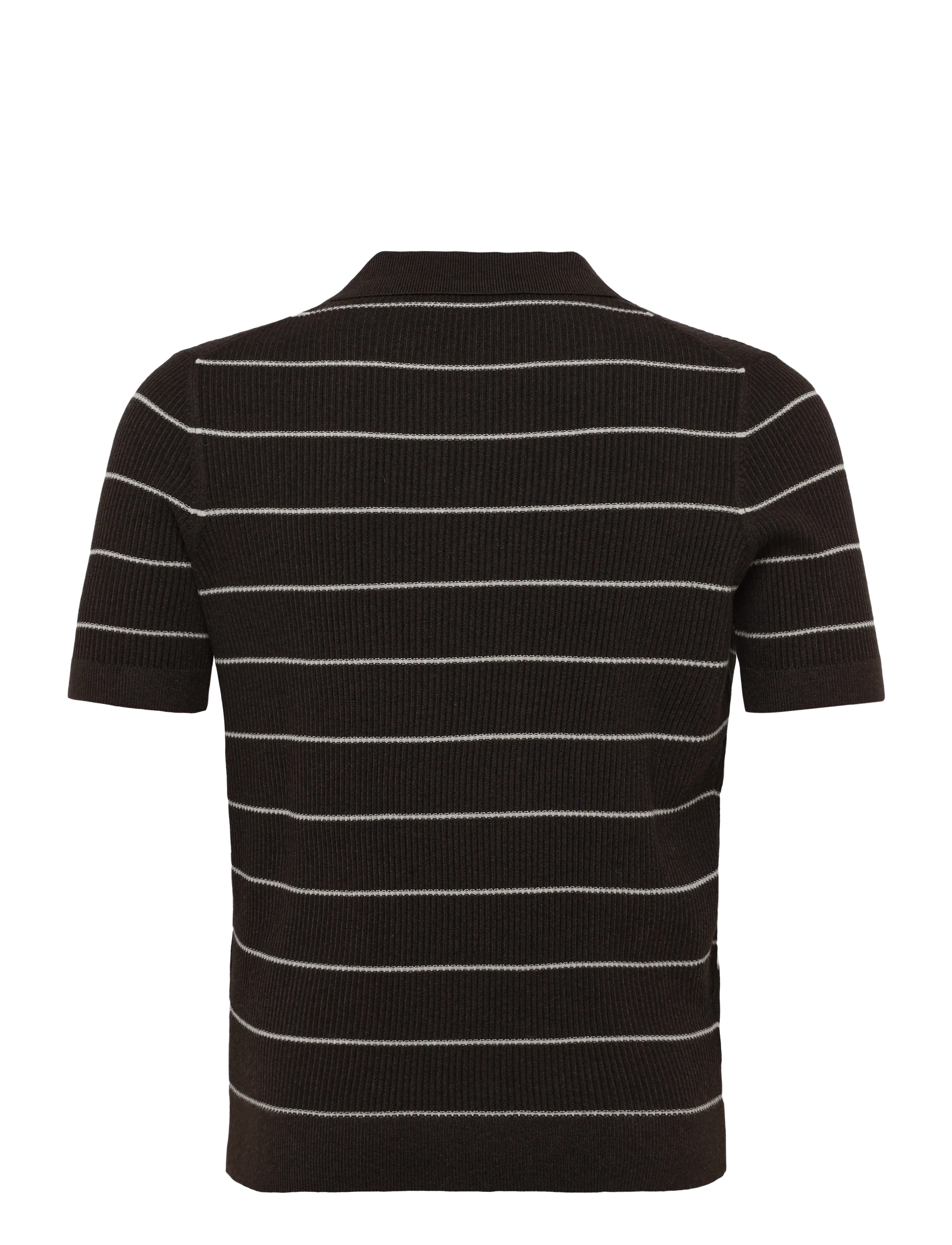 Mango - Rib-knit cotton-blend polo shirt - polostrik - dark green - 2