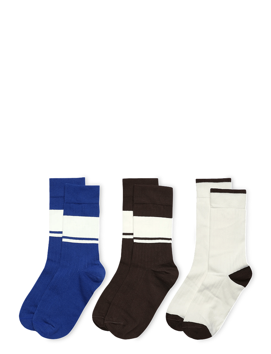 Mango - 3 pack mixed socks - vanliga strumpor - brown - 1