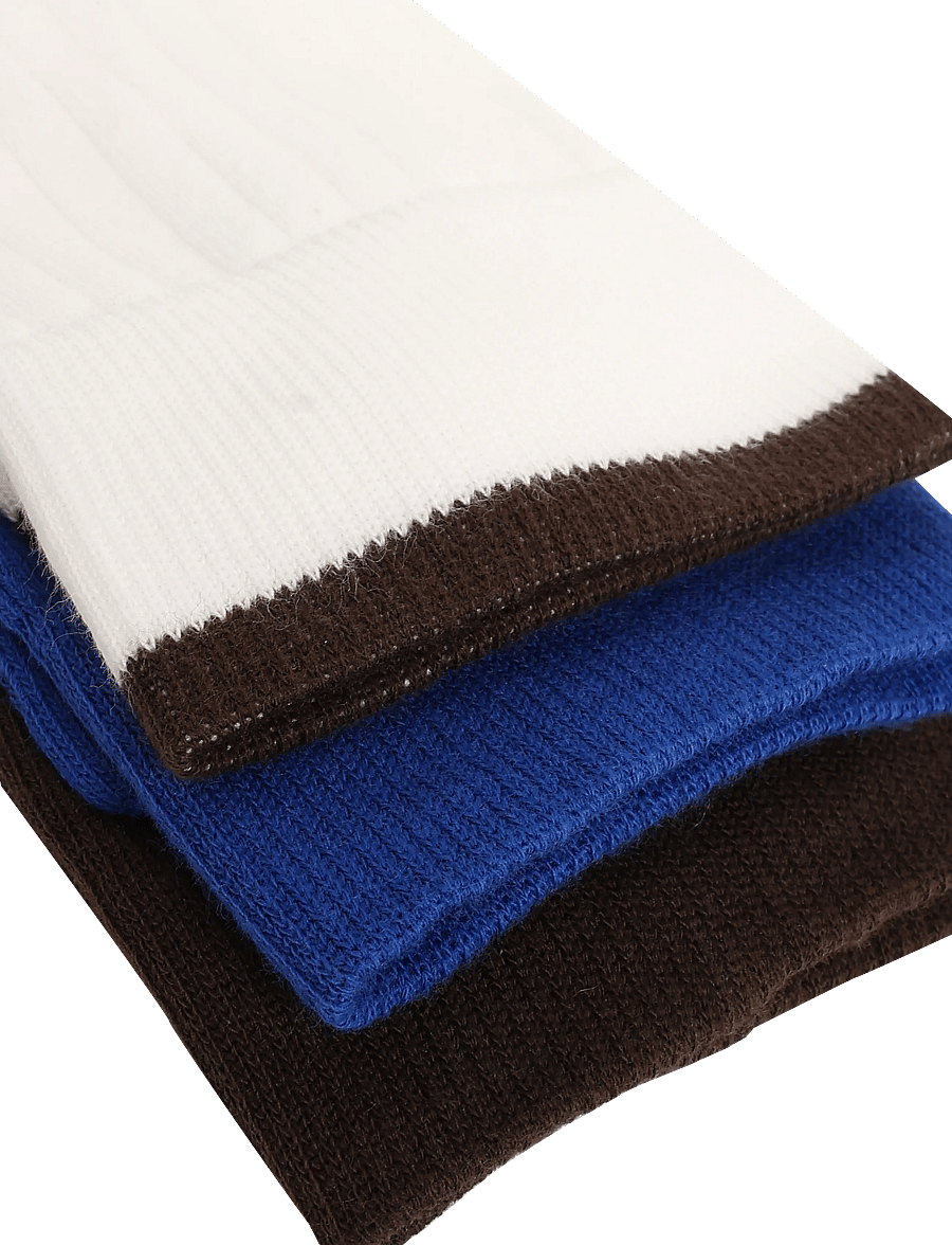 Mango - 3 pack mixed socks - vanliga strumpor - brown - 2
