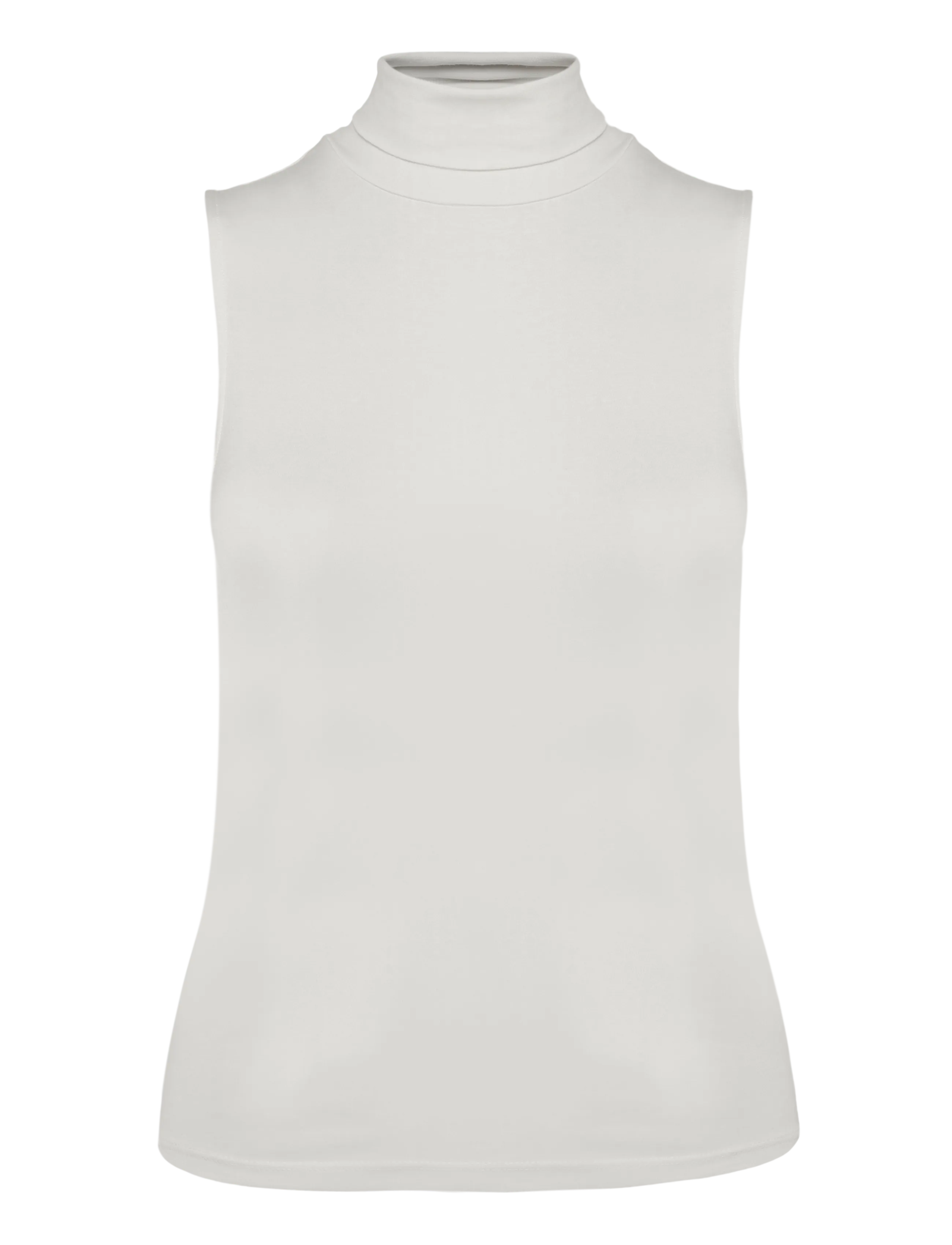 Mango Sleeveless turtleneck top - Tanktops - NATURAL WHITE / cream