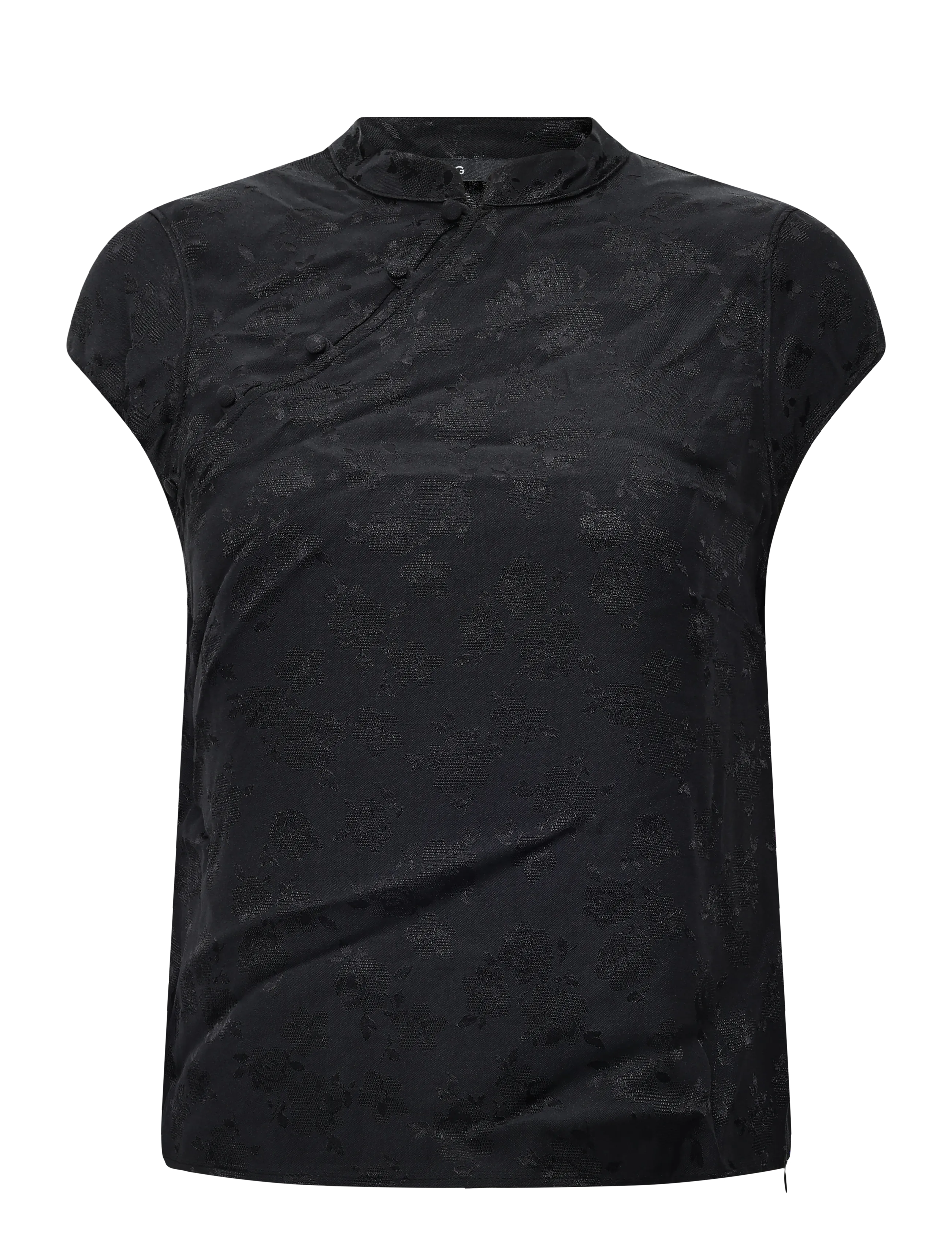 Mango Jacquard top with strap neck - Bluser - CHARCOAL / grey