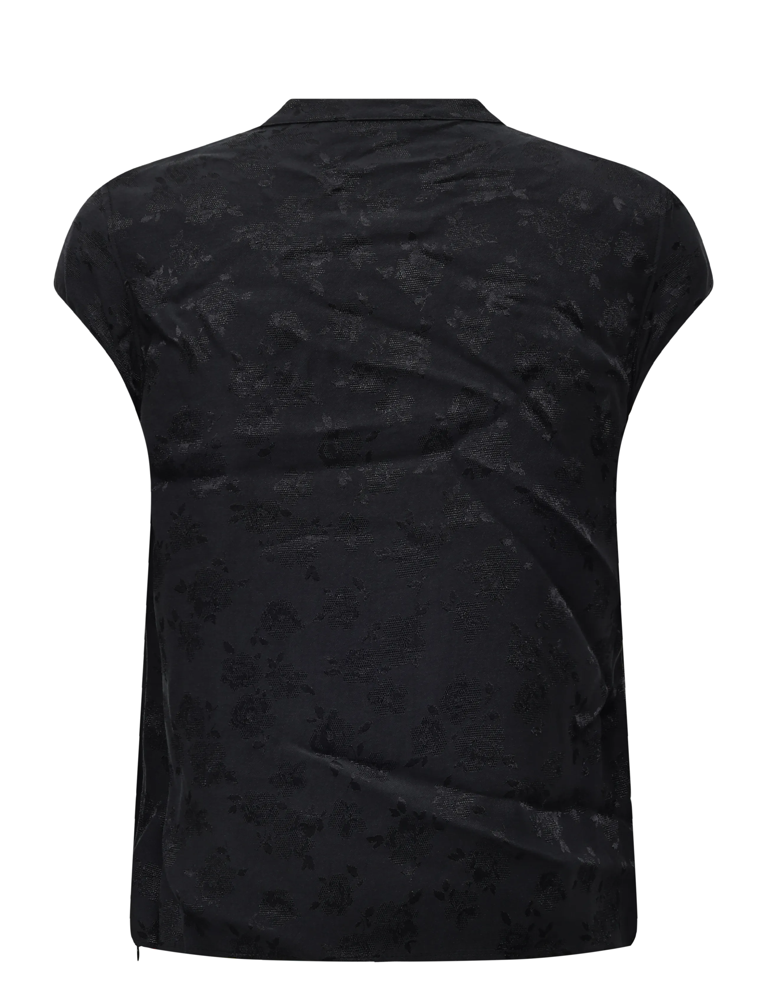 Mango - Jacquard top with strap neck - kortærmede bluser - charcoal - 1