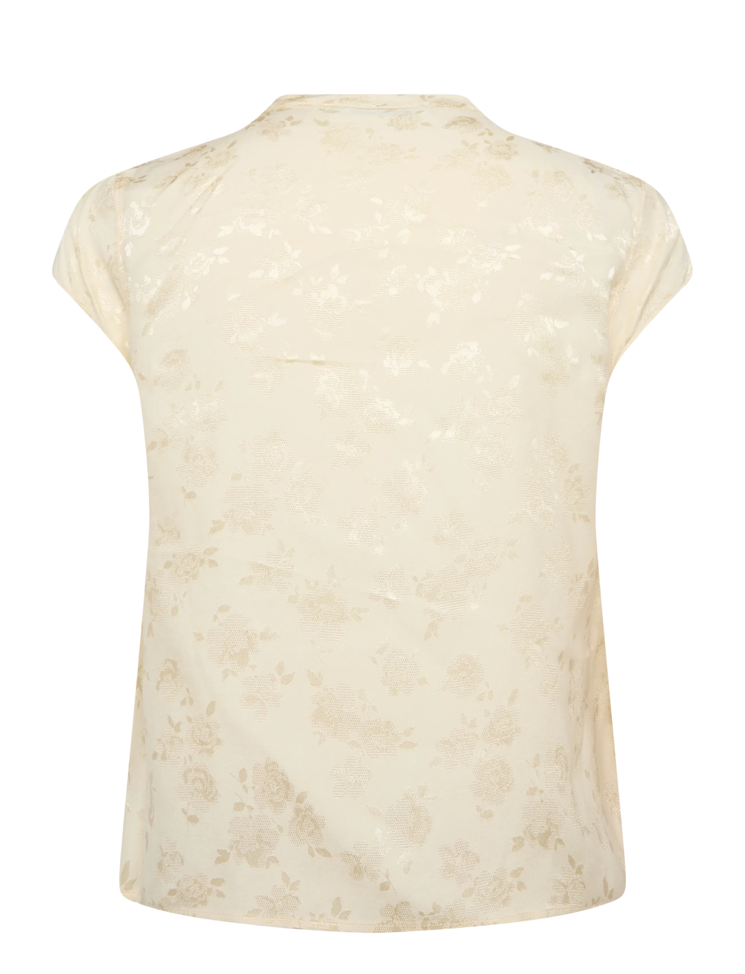 Mango - Jacquard top with strap neck - kortærmede bluser - light beige - 2