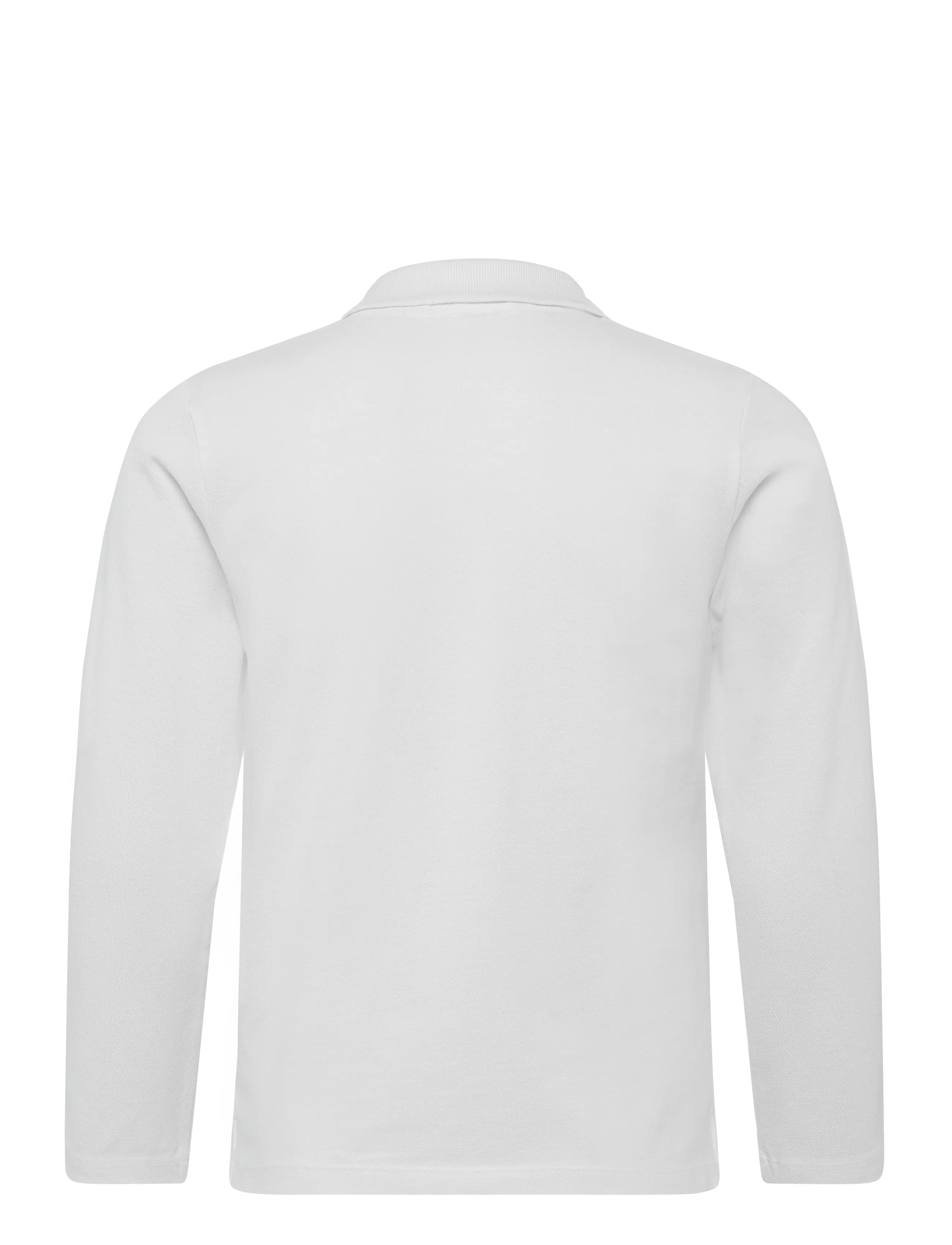 Mango - Long sleeves cotton polo - långärmade pikéer - white - 1