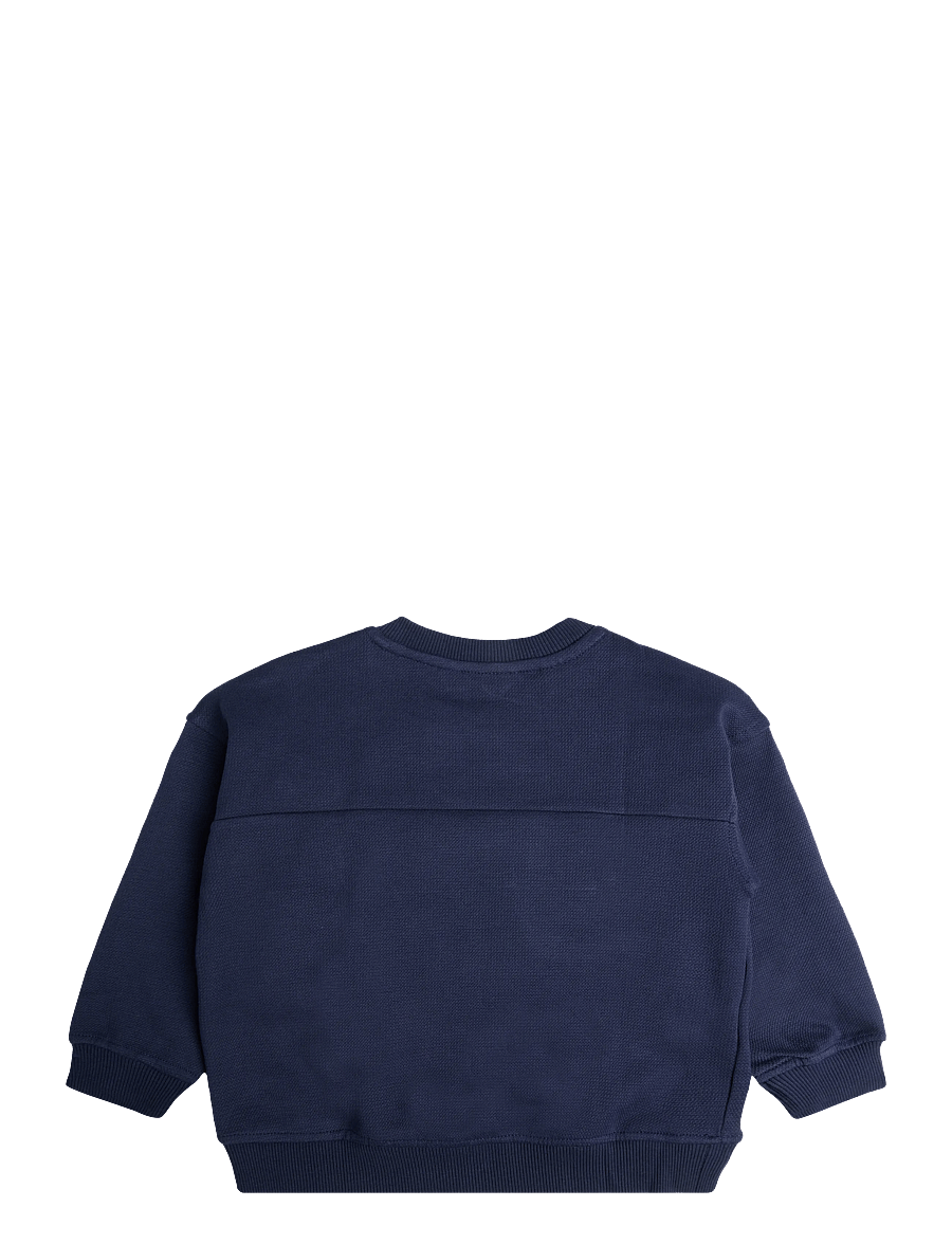 Mango - Oversized sweatshirt with pocket - sweatshirts - navy - 1