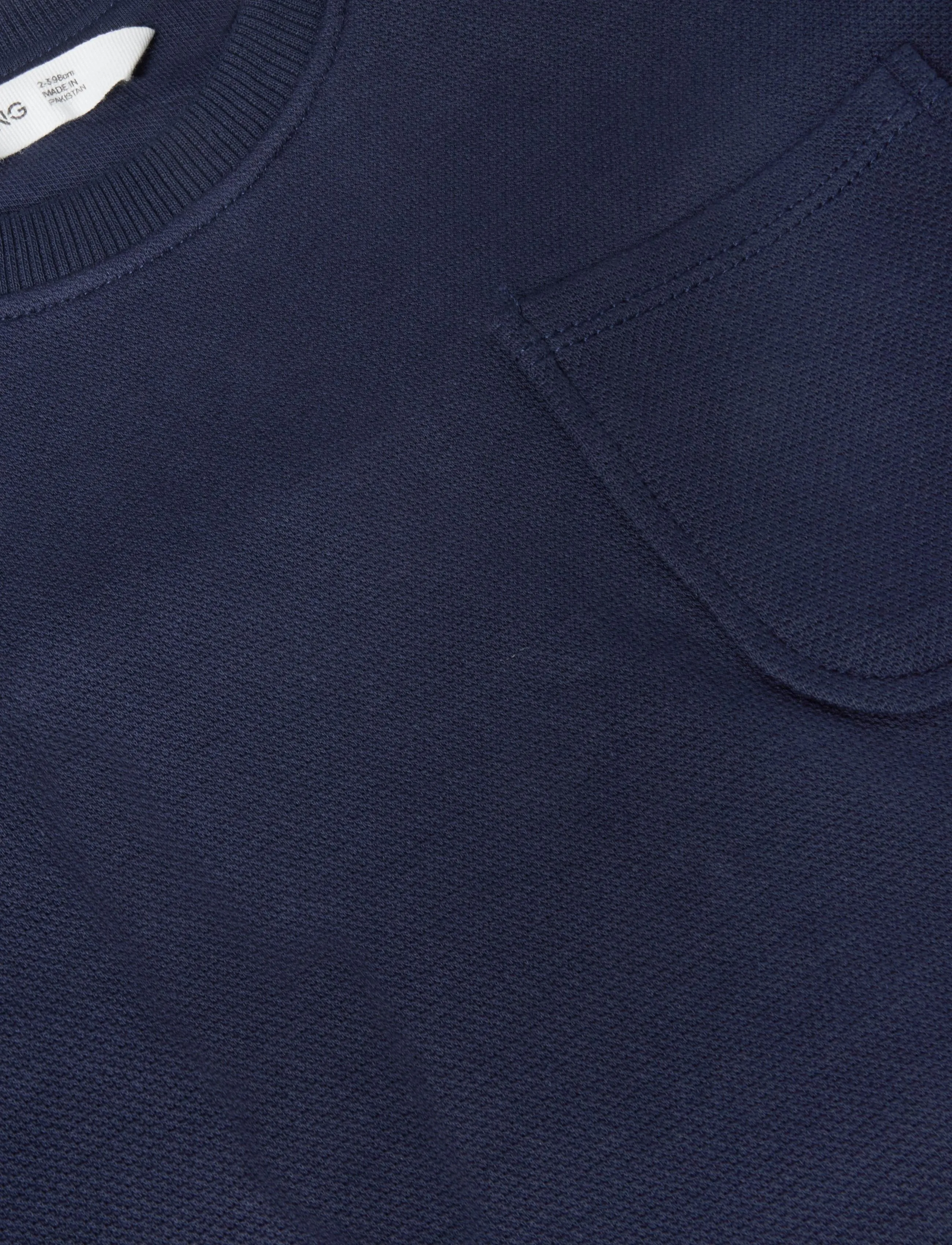 Mango - Oversized sweatshirt with pocket - sweatshirts - navy - 2