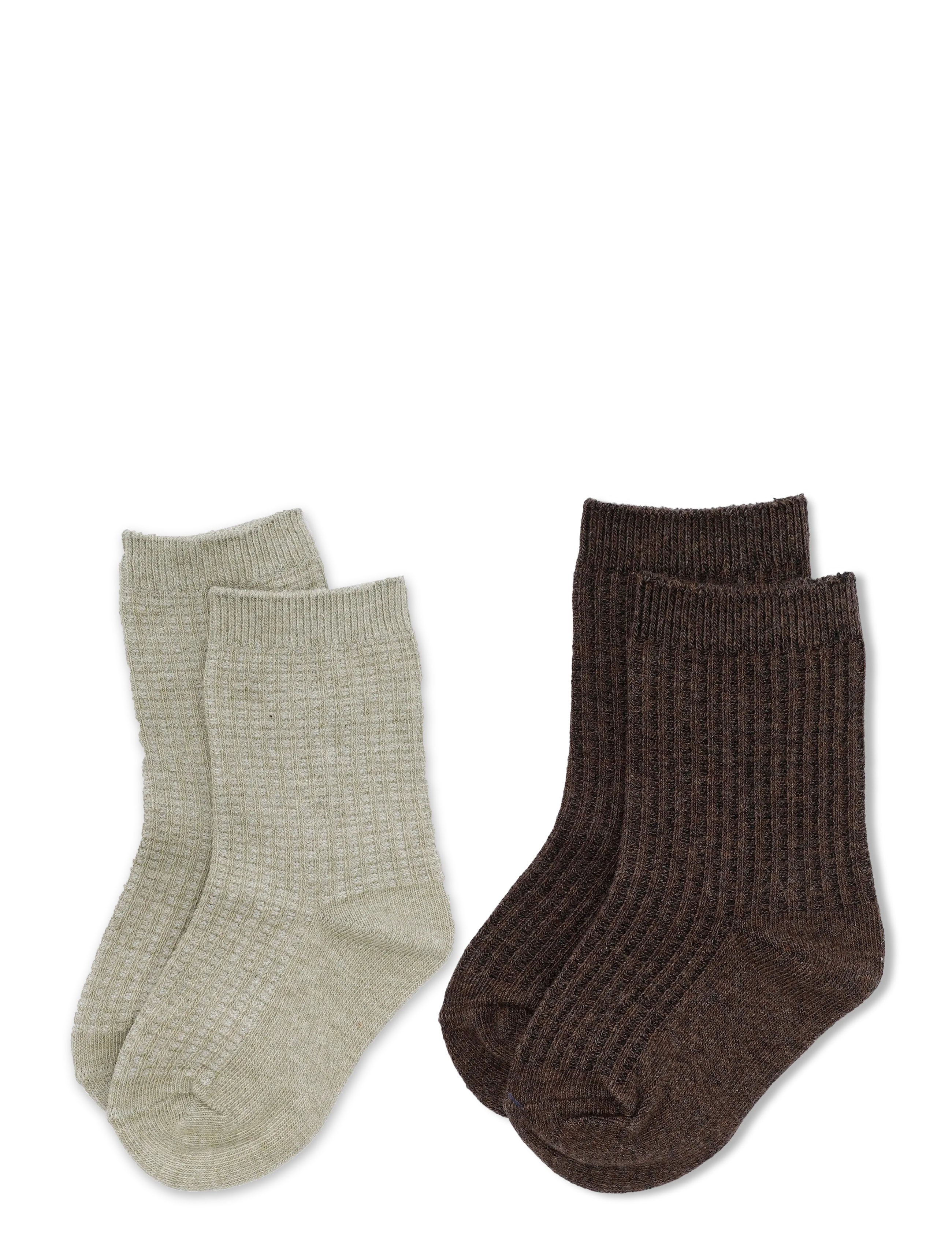 Mango Pack of 2 cable-knit socks - Bebisstrumpor - GREEN / green