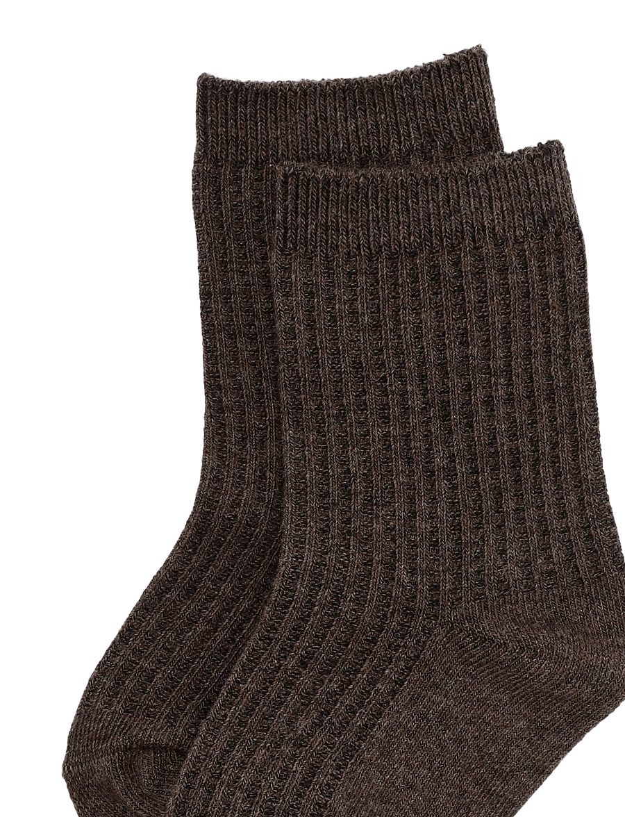 Mango - Pack of 2 cable-knit socks - bebisstrumpor - green - 2