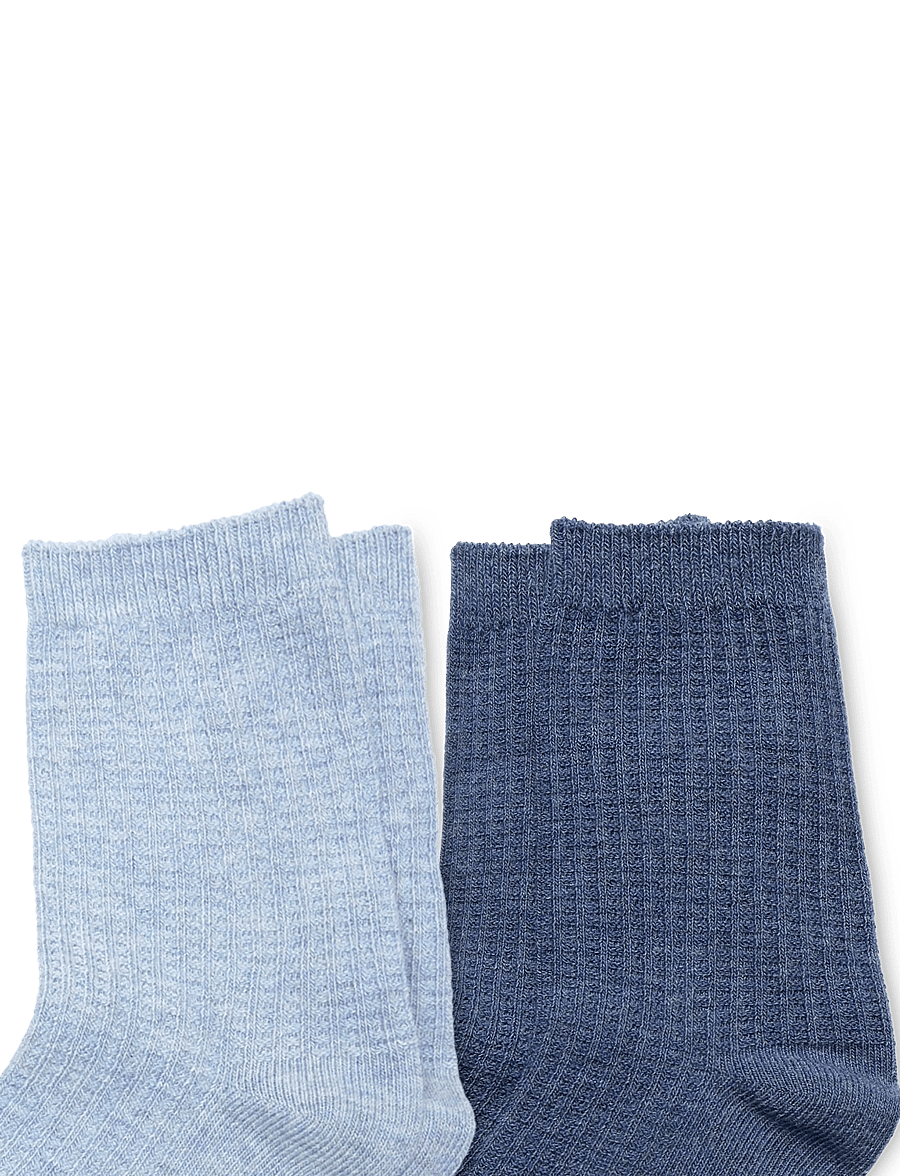 Mango - Pack of 2 cable-knit socks - bebisstrumpor - medium blue - 2
