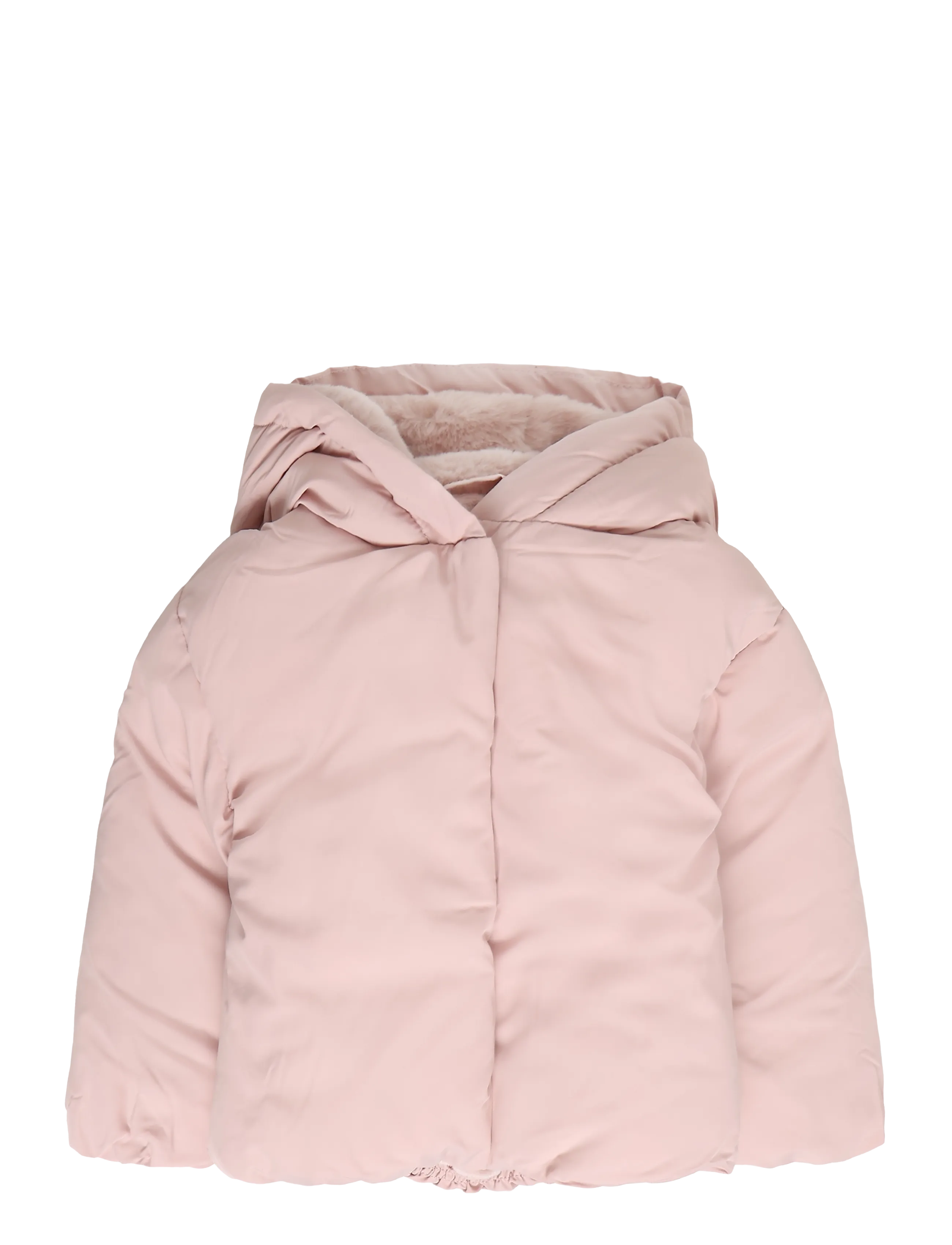 Mango Fur-effect quilted coat - Frakker - PINK / pink/rose