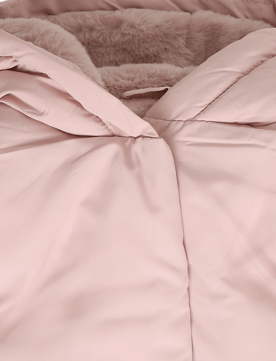 Mango - Fur-effect quilted coat - quiltade jackor - pink - 2
