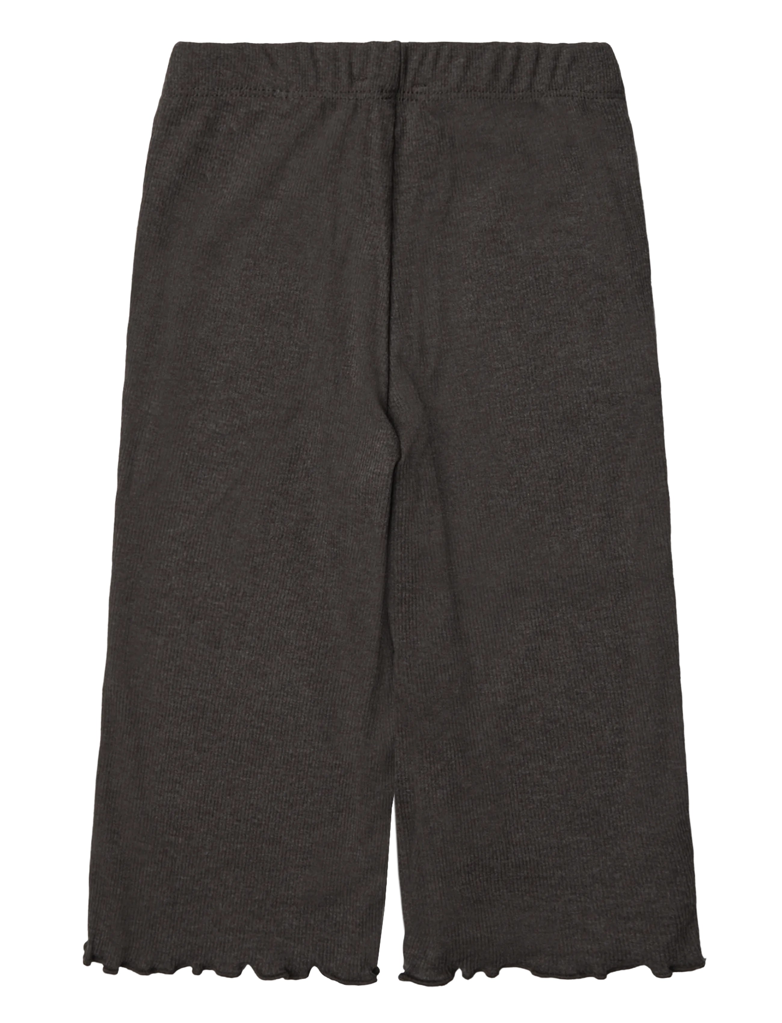 Mango - Scalloped-detail knit trousers - mjukisbyxor - dark brown - 1