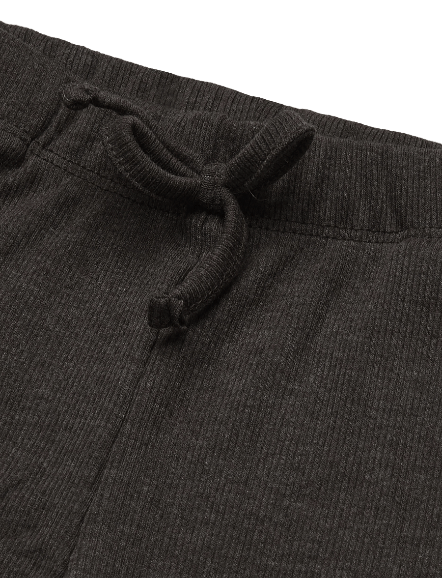 Mango - Scalloped-detail knit trousers - mjukisbyxor - dark brown - 2