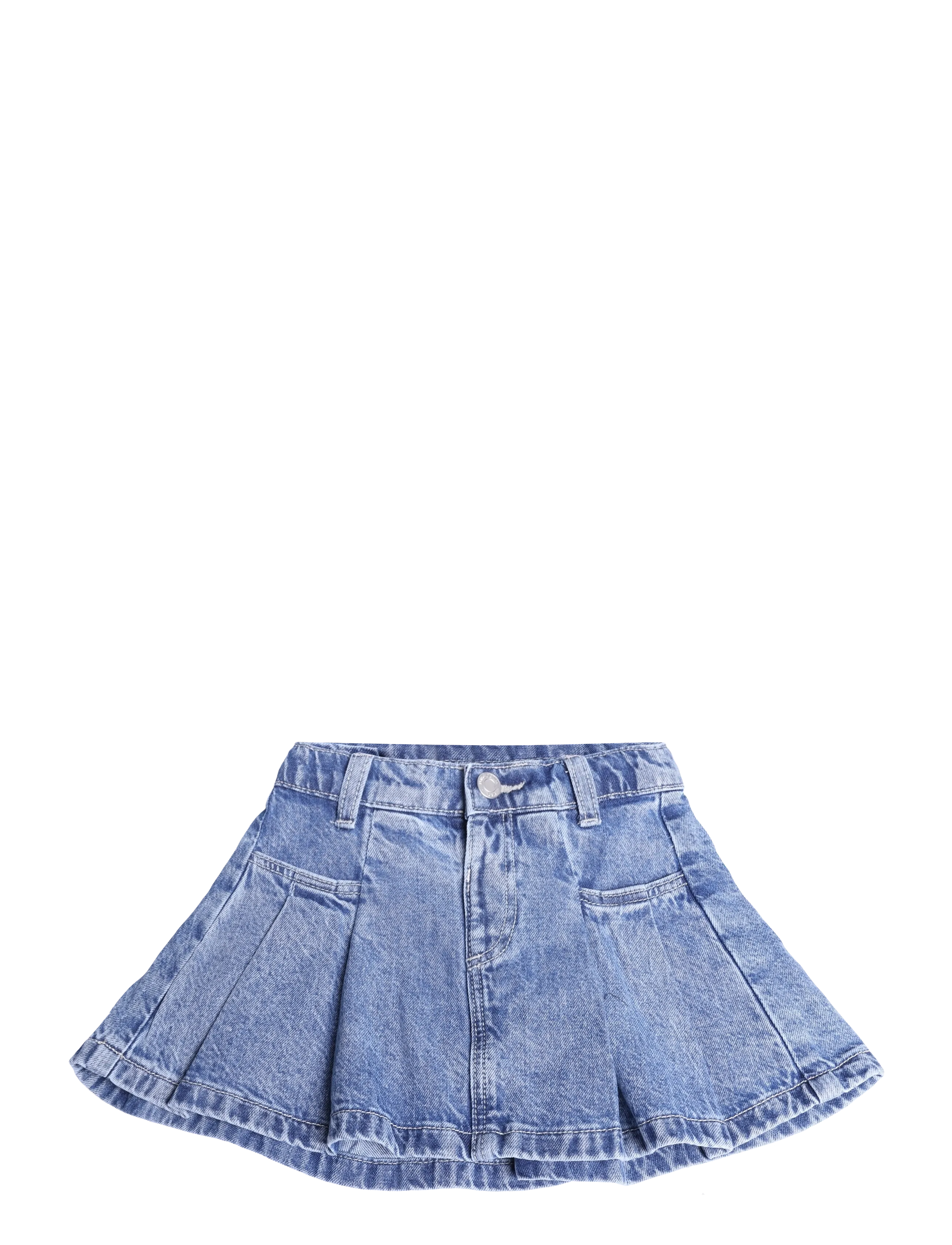 Mango Pleated denim skirt - Nederdele - OPEN BLUE / blue