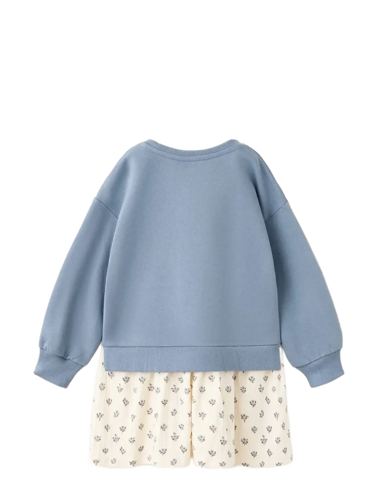 Mango - Floral sweatshirt dress - långärmade babyklänningar - medium blue - 2