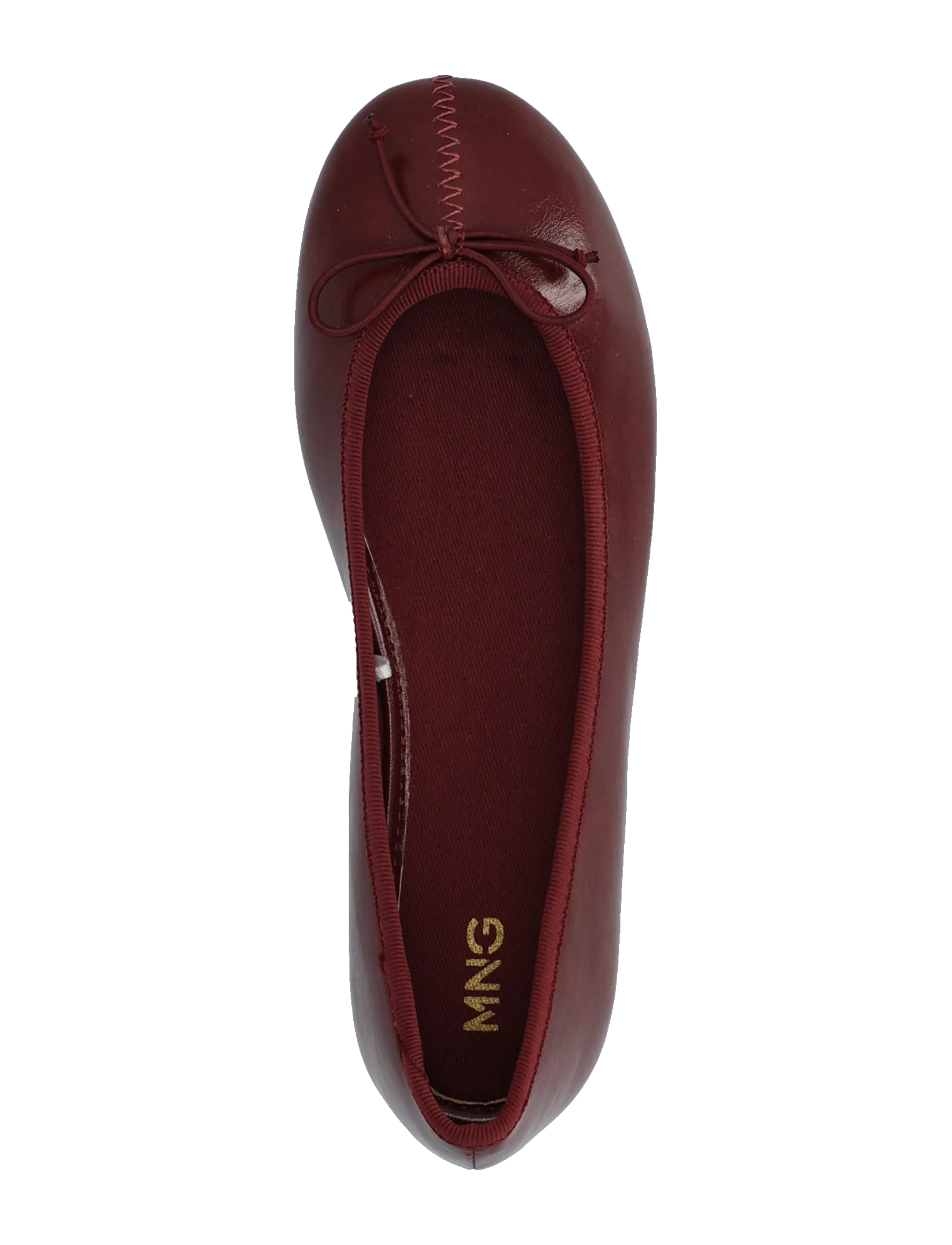 Mango - Bow ballerina - ballerinaer & slip ons - dark red - 3