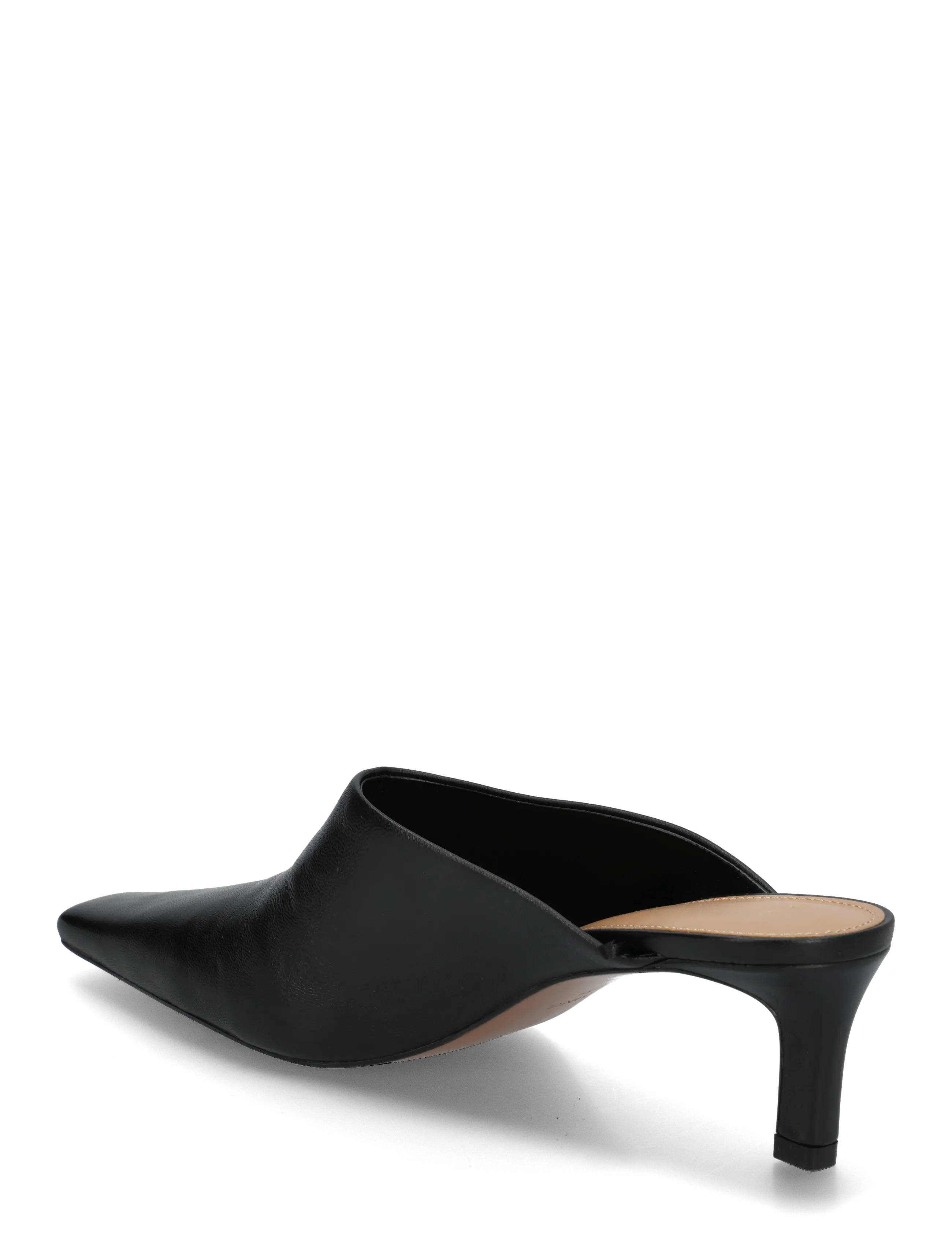 Mango - Heeled leather shoes - mules med hæle - black - 1