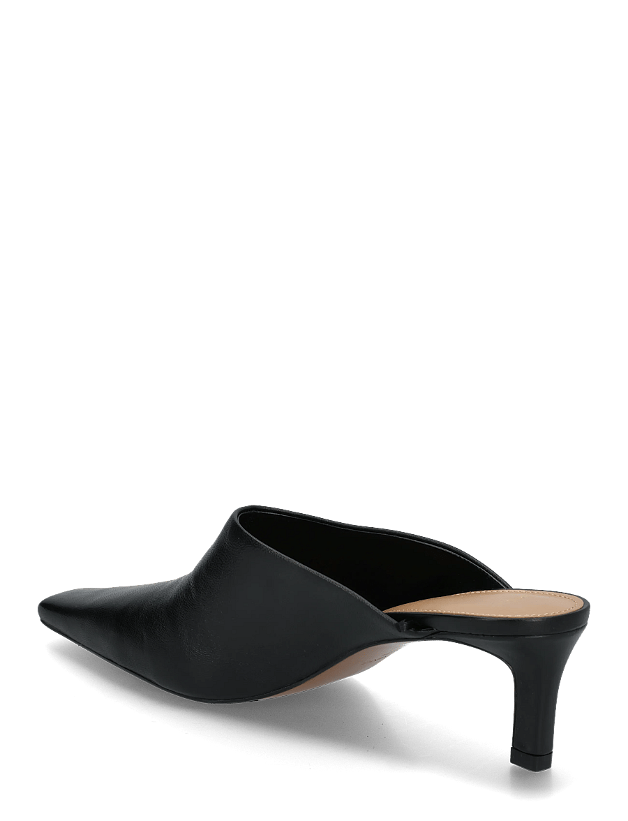 Mango - Heeled leather shoes - mules med hæle - black - 1
