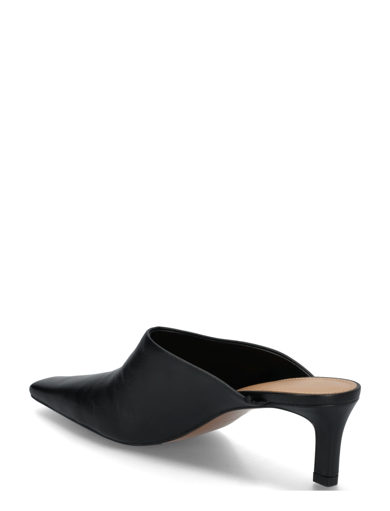 Mango - Heeled leather shoes - mules med hæle - black - 1