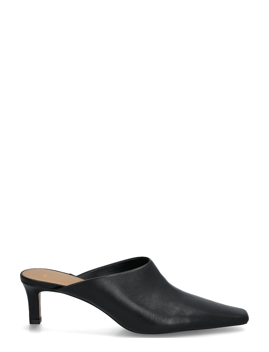 Mango - Heeled leather shoes - mules med hæle - black - 2