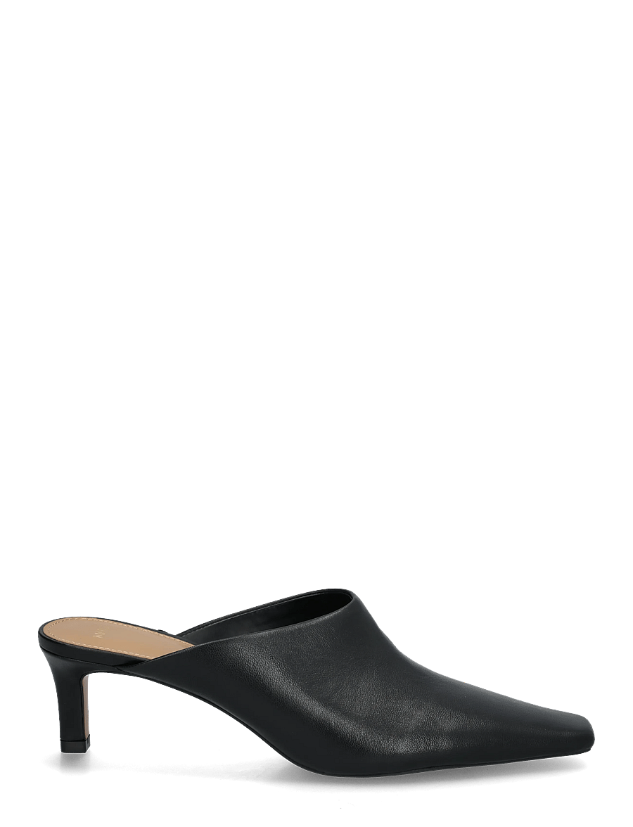 Mango - Heeled leather shoes - mules med hæle - black - 2