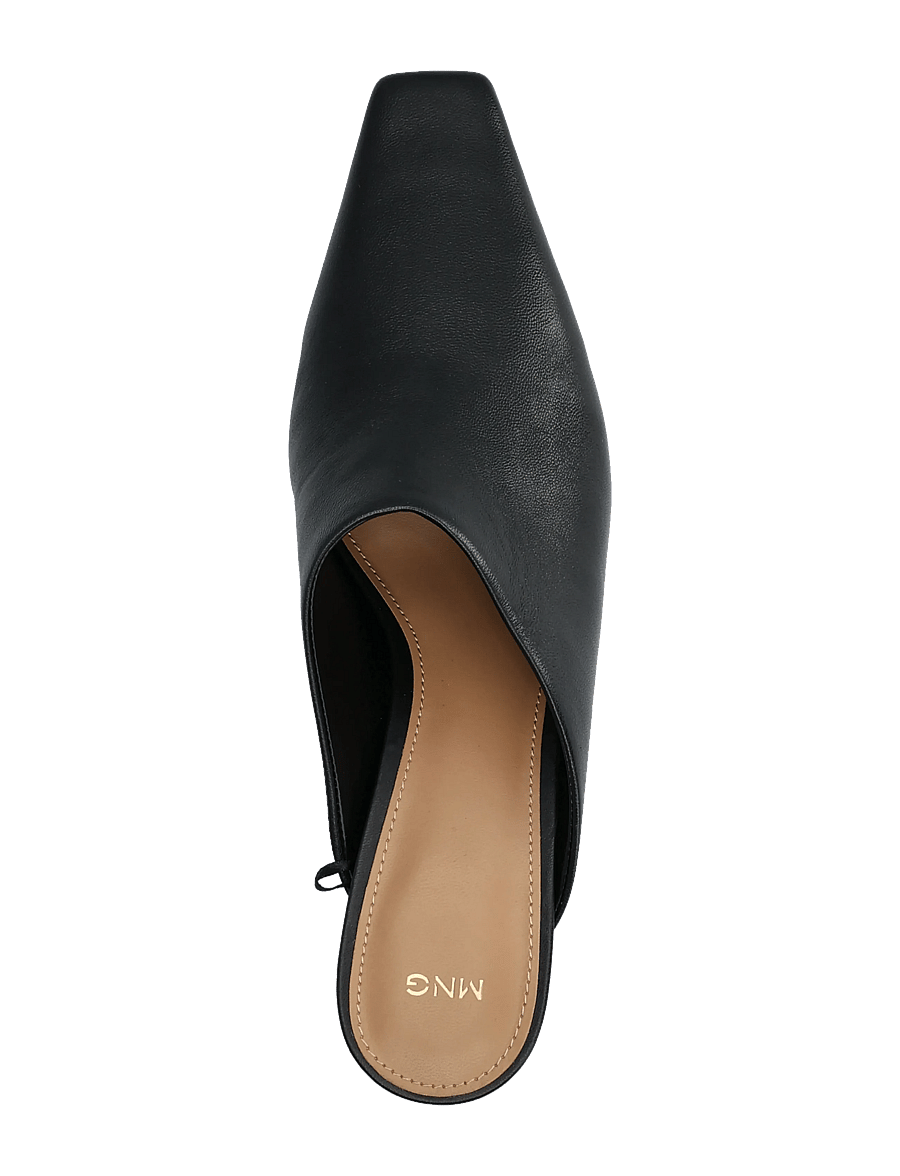 Mango - Heeled leather shoes - mules med hæle - black - 3