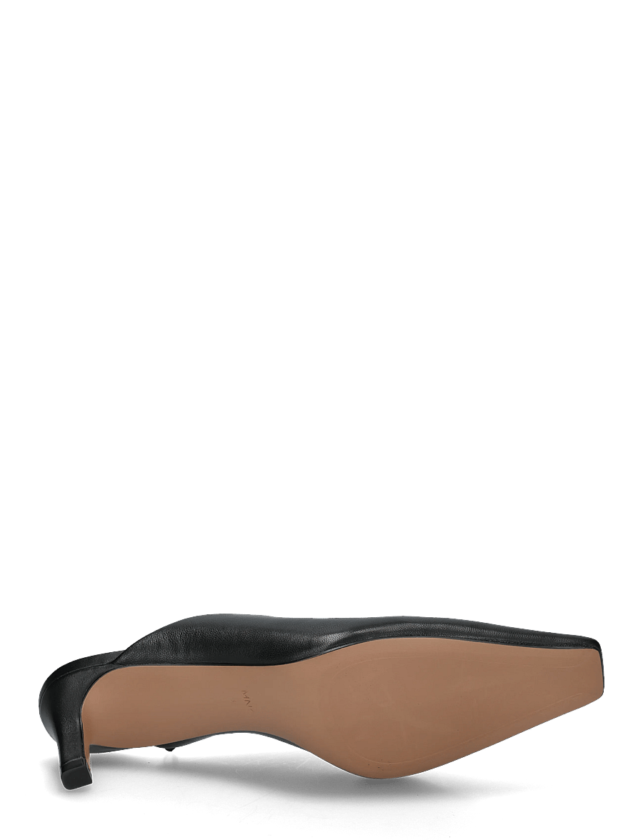 Mango - Heeled leather shoes - mules med hæle - black - 4