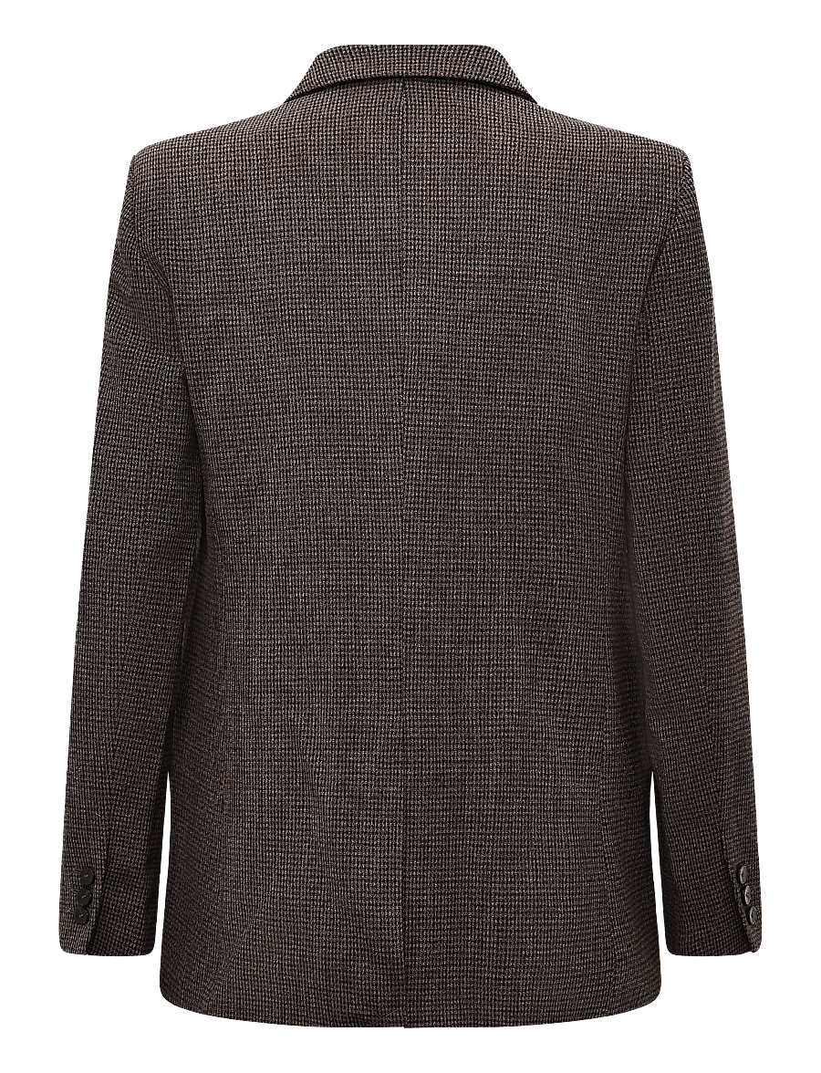 Mango - Double-breasted suit blazer - dubbelknäppta kavajer - dark brown - 1
