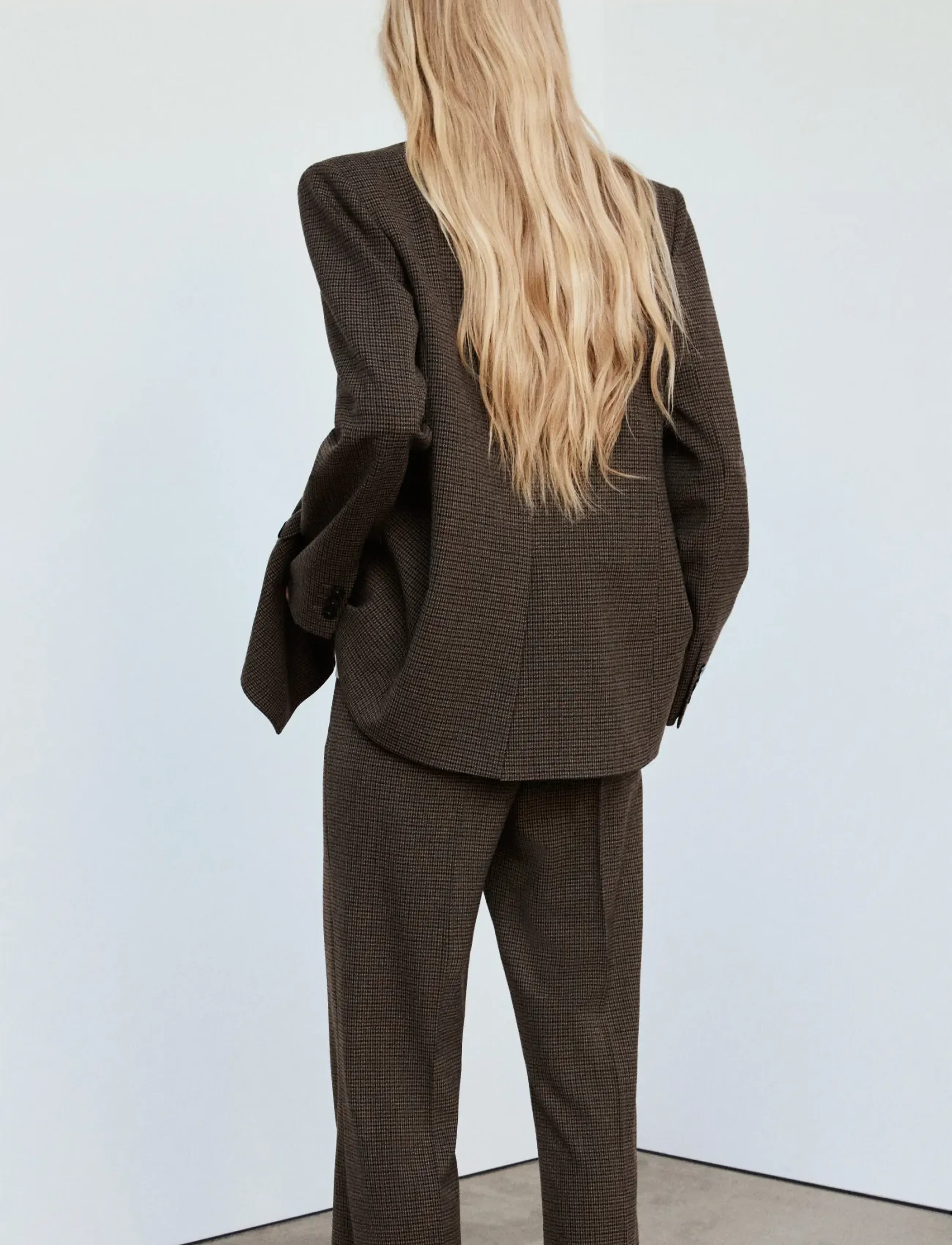 Mango - Double-breasted suit blazer - dobbeltradede blazere - dark brown - 3