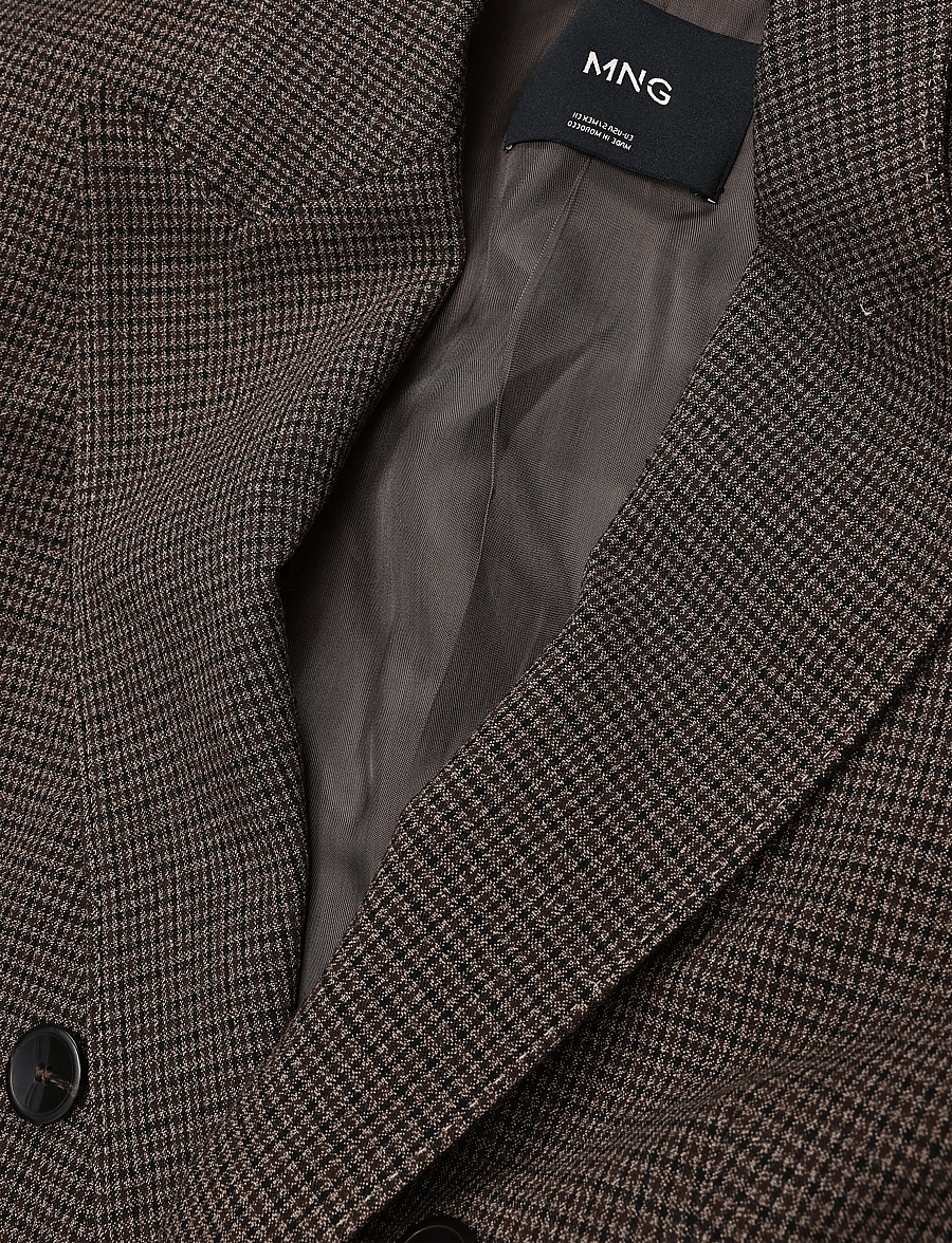 Mango - Double-breasted suit blazer - dubbelknäppta kavajer - dark brown - 2