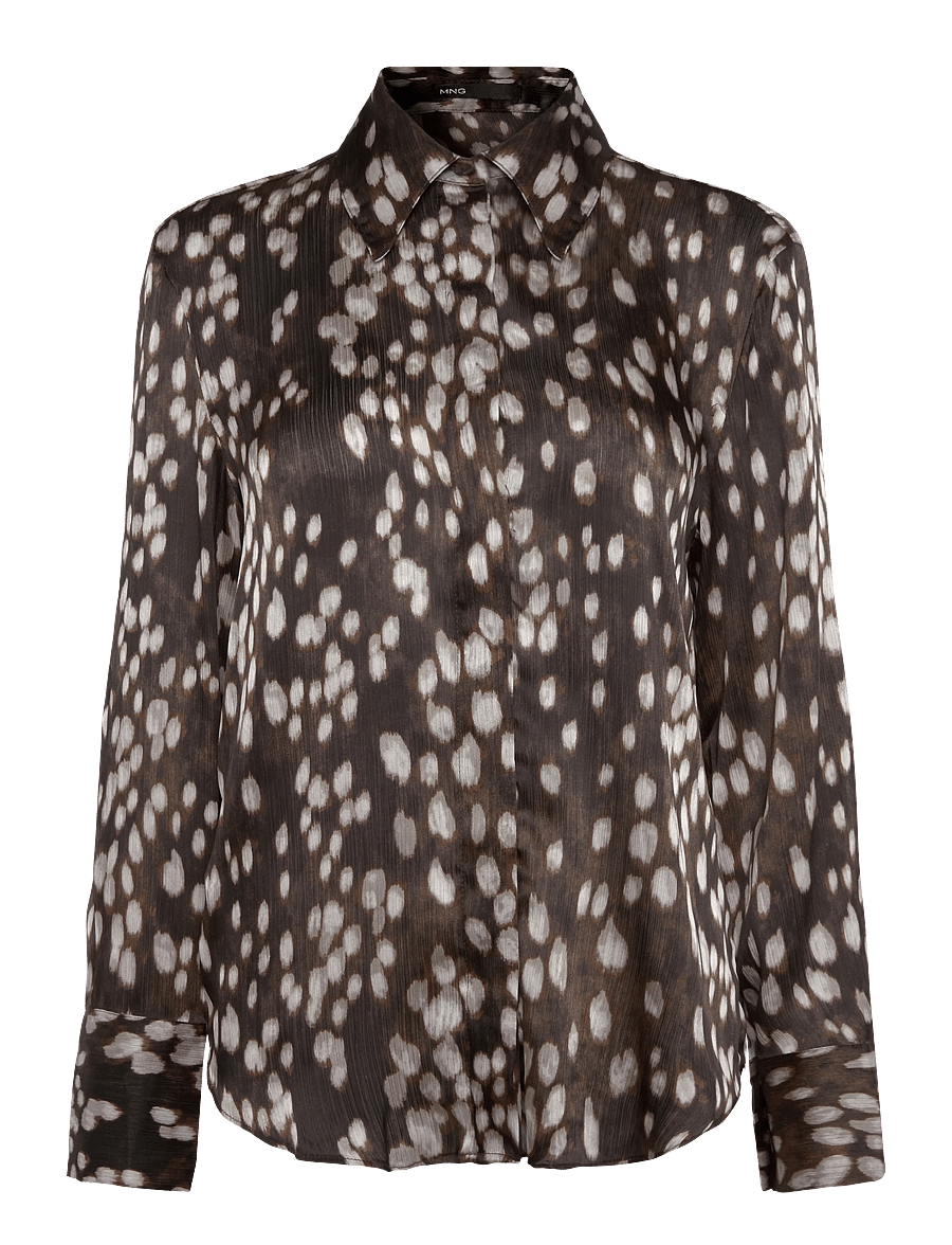 Mango - Straight Bambi shirt - langærmede skjorter - brown - 0