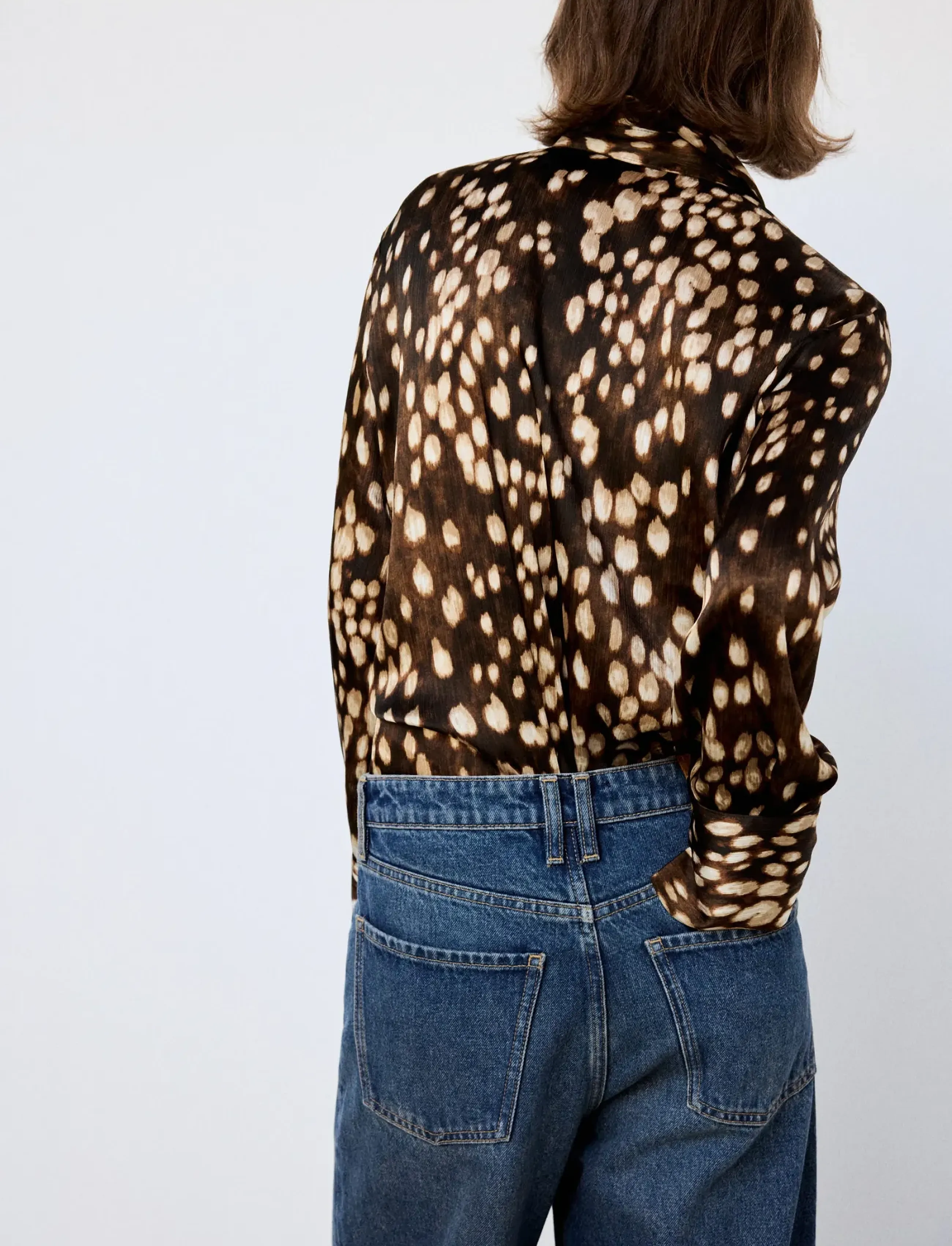 Mango - Straight Bambi shirt - långärmade skjortor - brown - 3