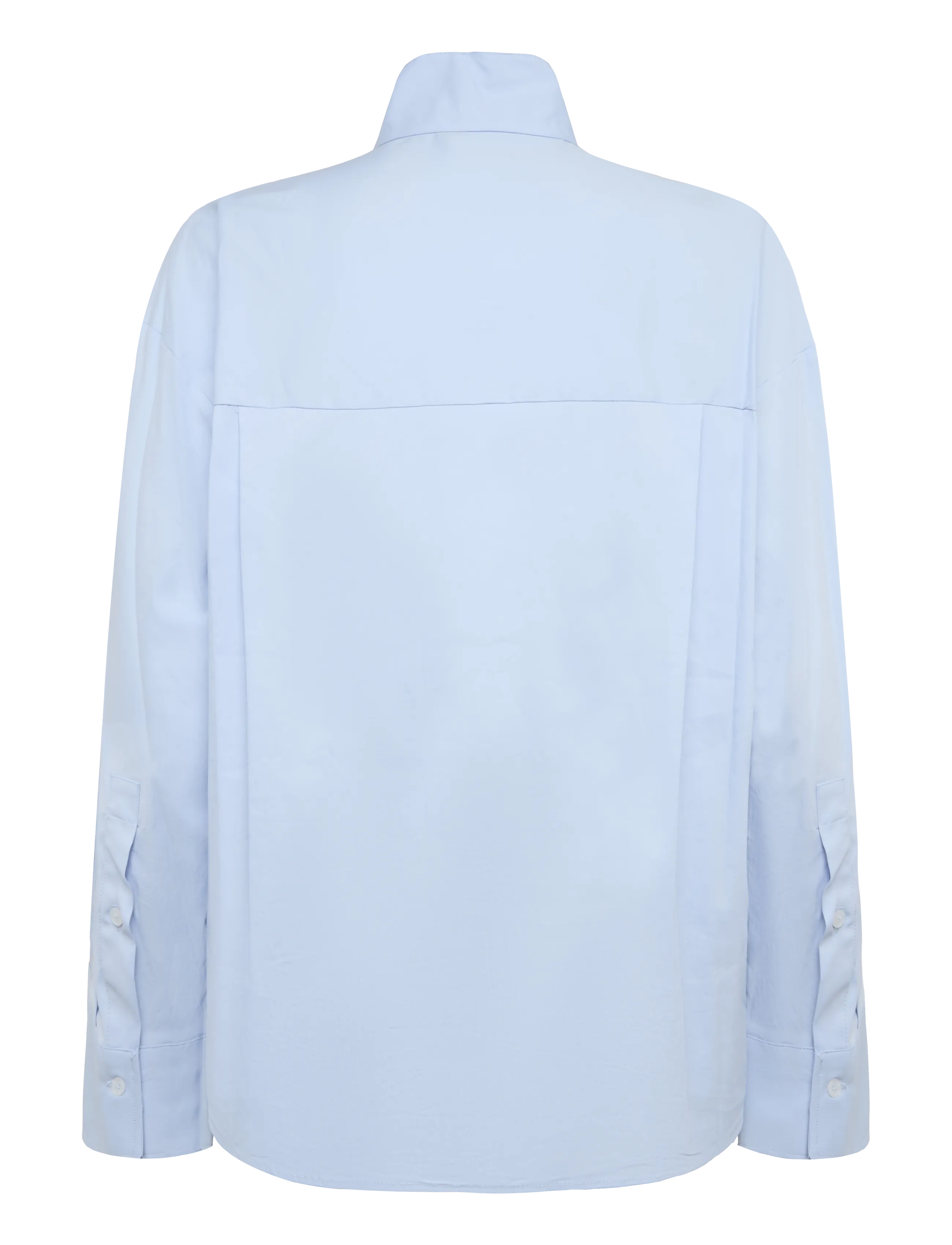 Mango - Oversized funnel-neck shirt - overshirts - medium blue - 1