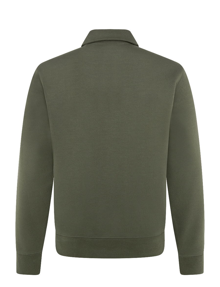 Mango - Regular fit polo-neck sweatshirt - langærmede poloer - beige - khaki - 2
