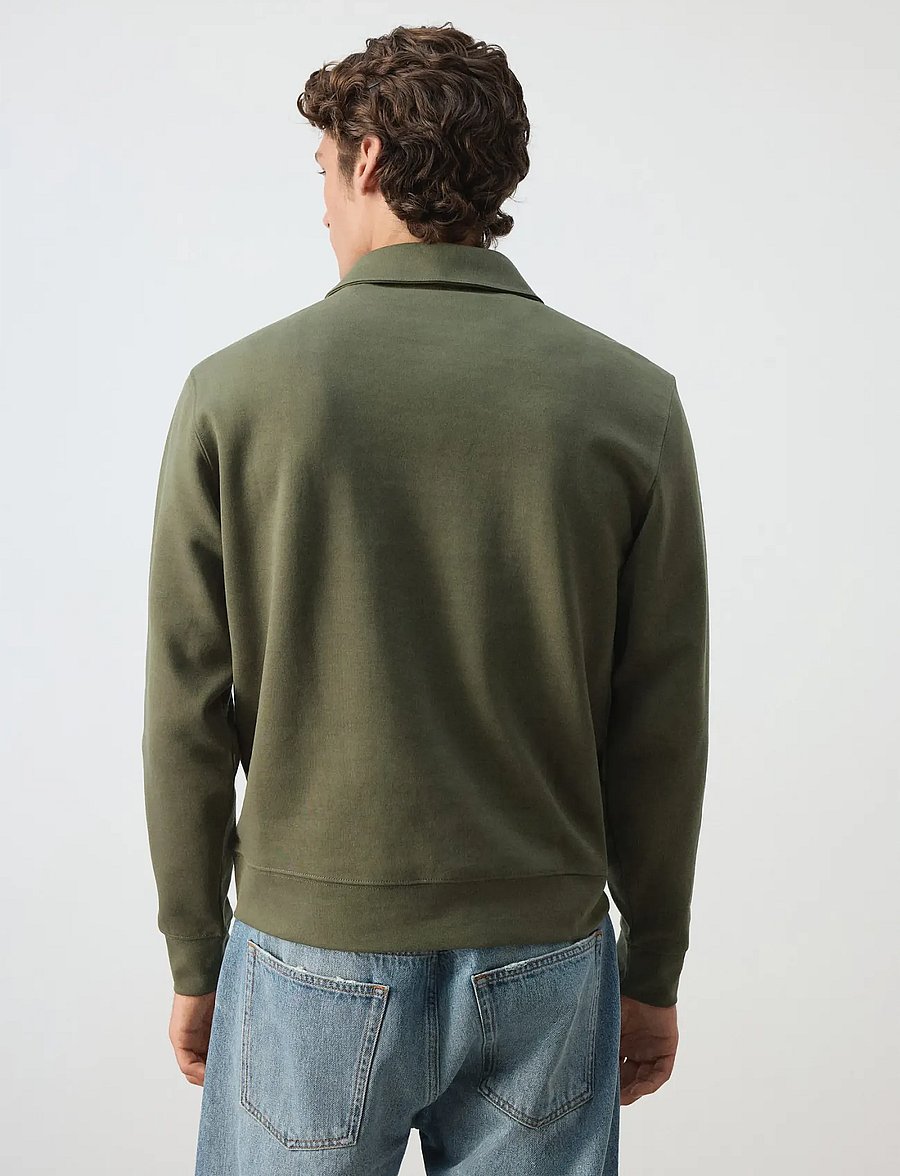 Mango - Regular fit polo-neck sweatshirt - langærmede poloer - beige - khaki - 2