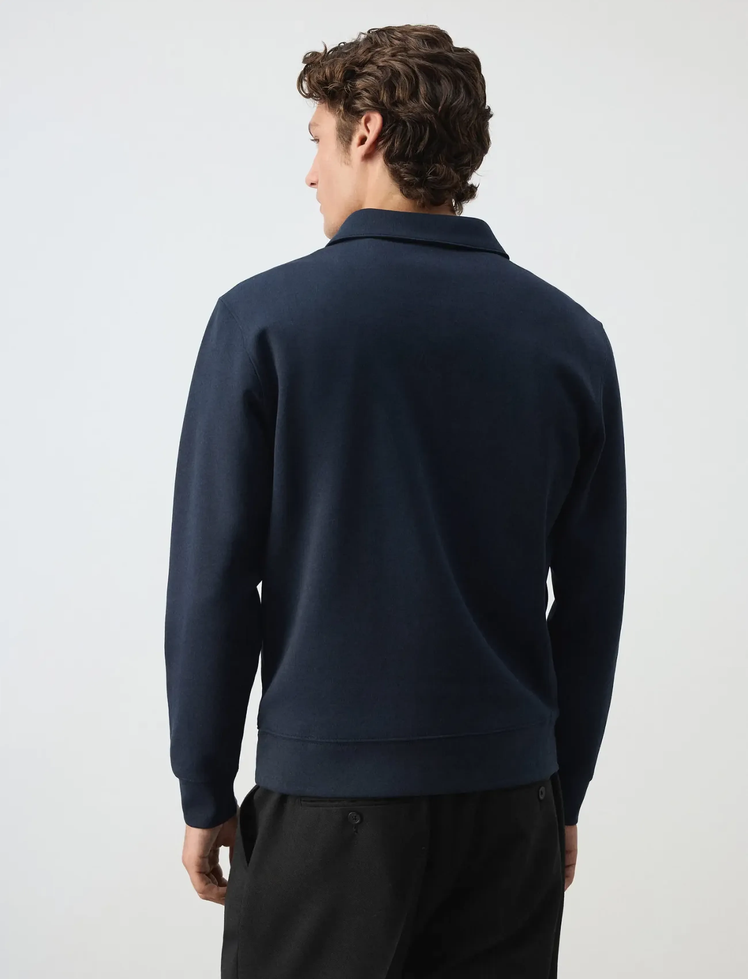 Mango - Regular fit polo-neck sweatshirt - langærmede poloer - dark blue - 2