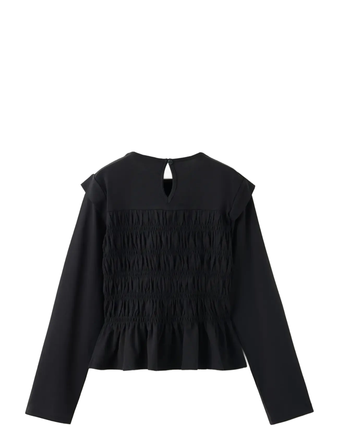 Mango - Fitted honeycomb T-shirt - black - 1