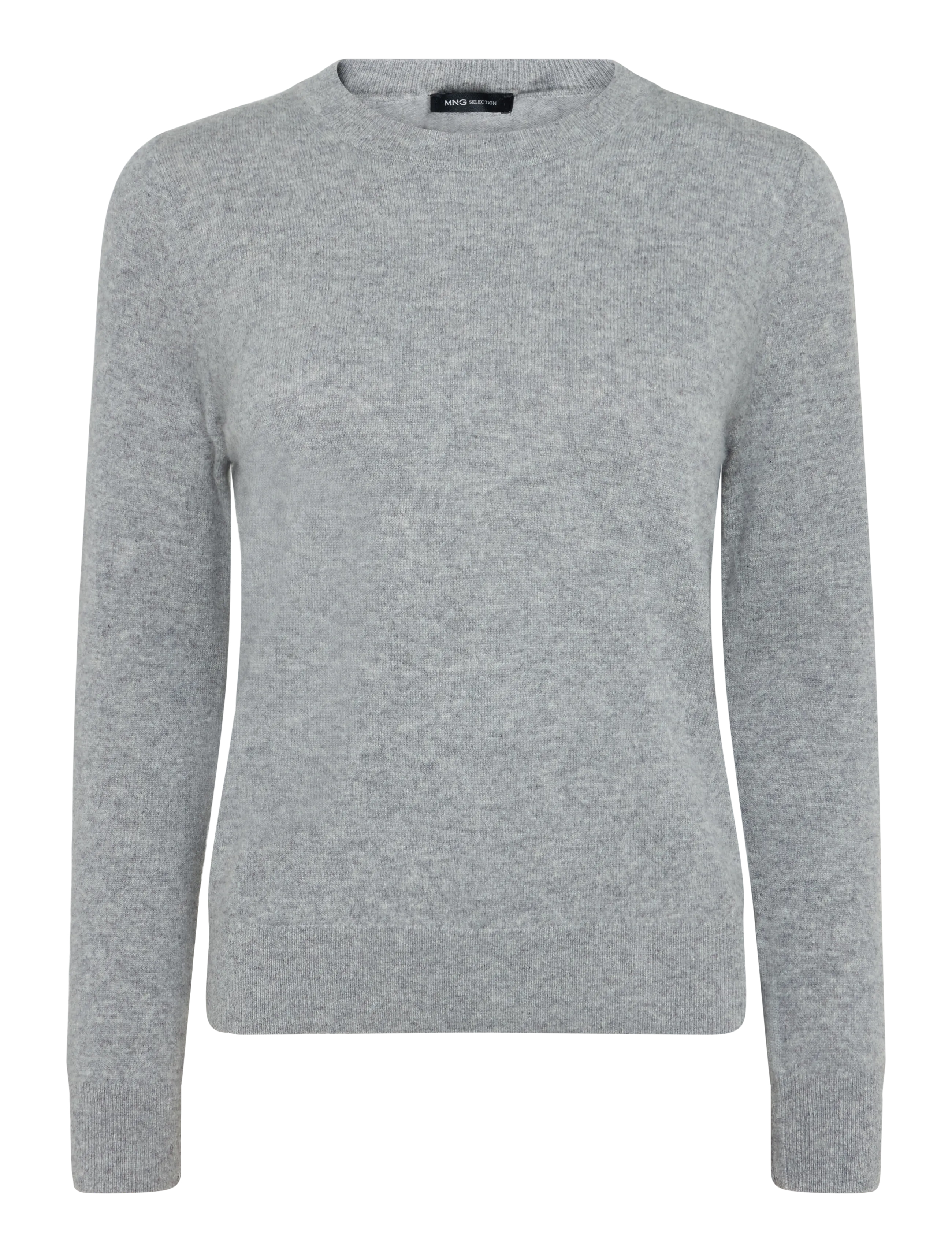 Mango 100% cashmere round-neck sweater - Strik - LT PASTEL GREY / grey