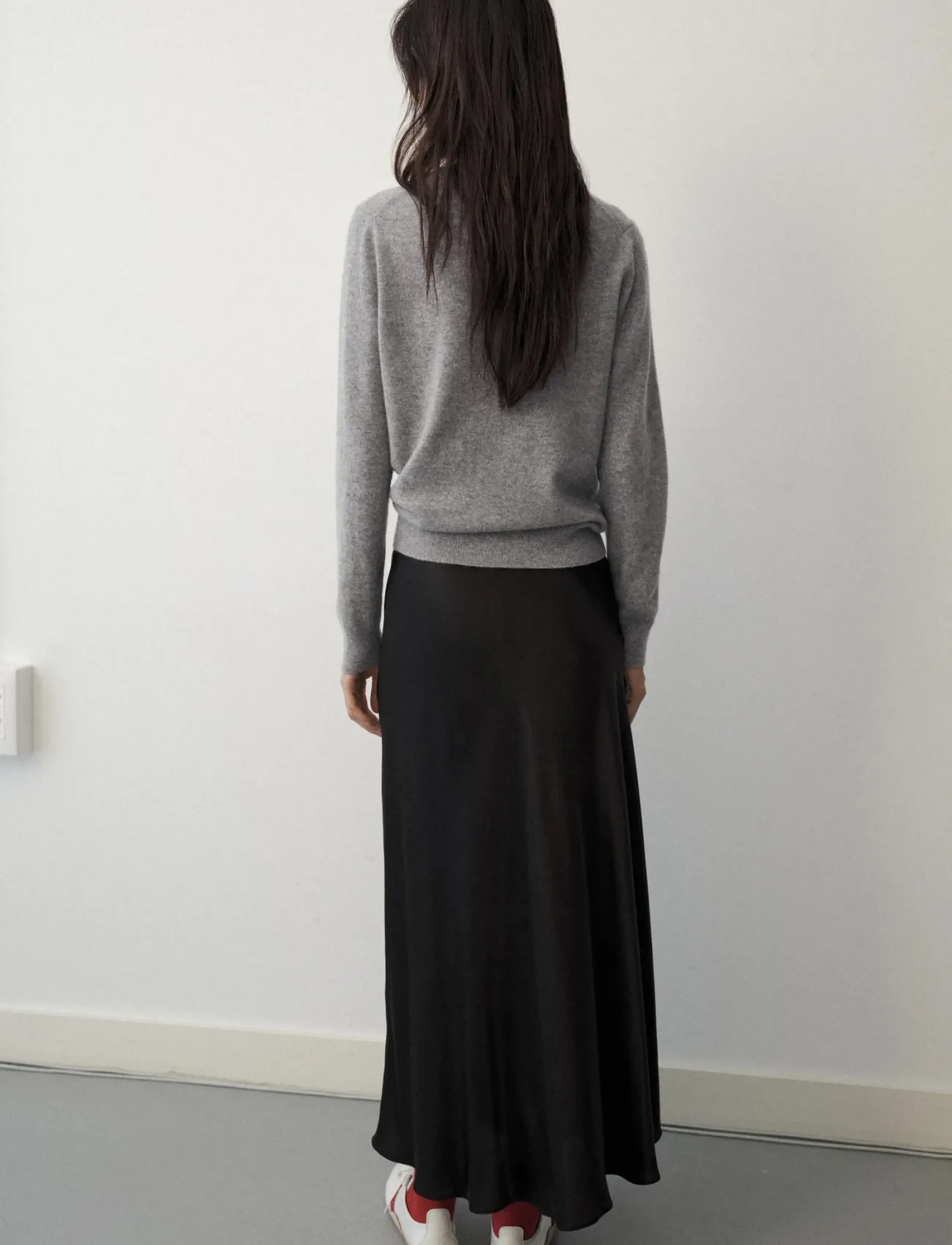 Mango - 100% cashmere round-neck sweater - cashmere - lt pastel grey - 3